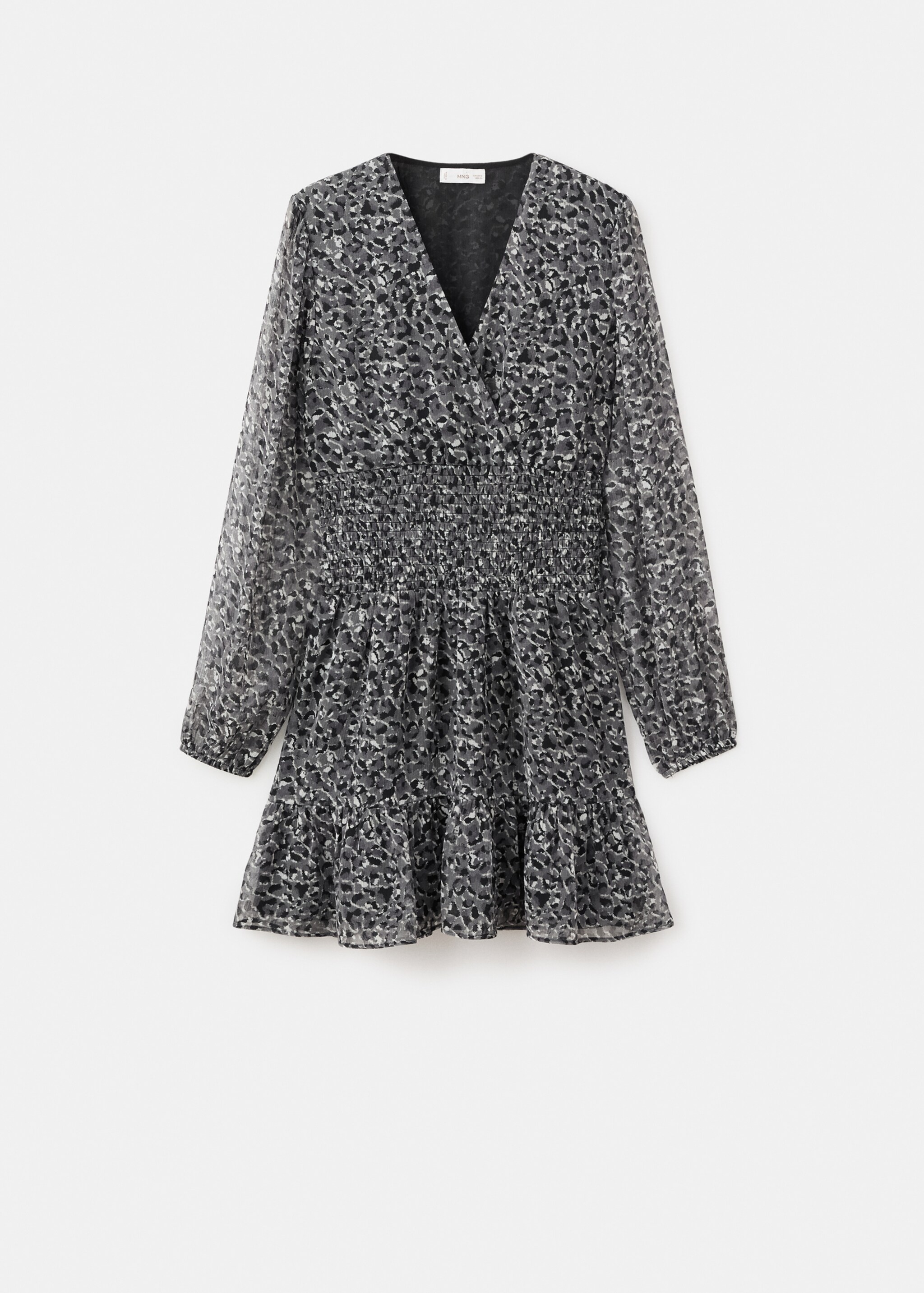 Ruffled leopard ledress - Article without model, Grey. Ref: 17076332-00.