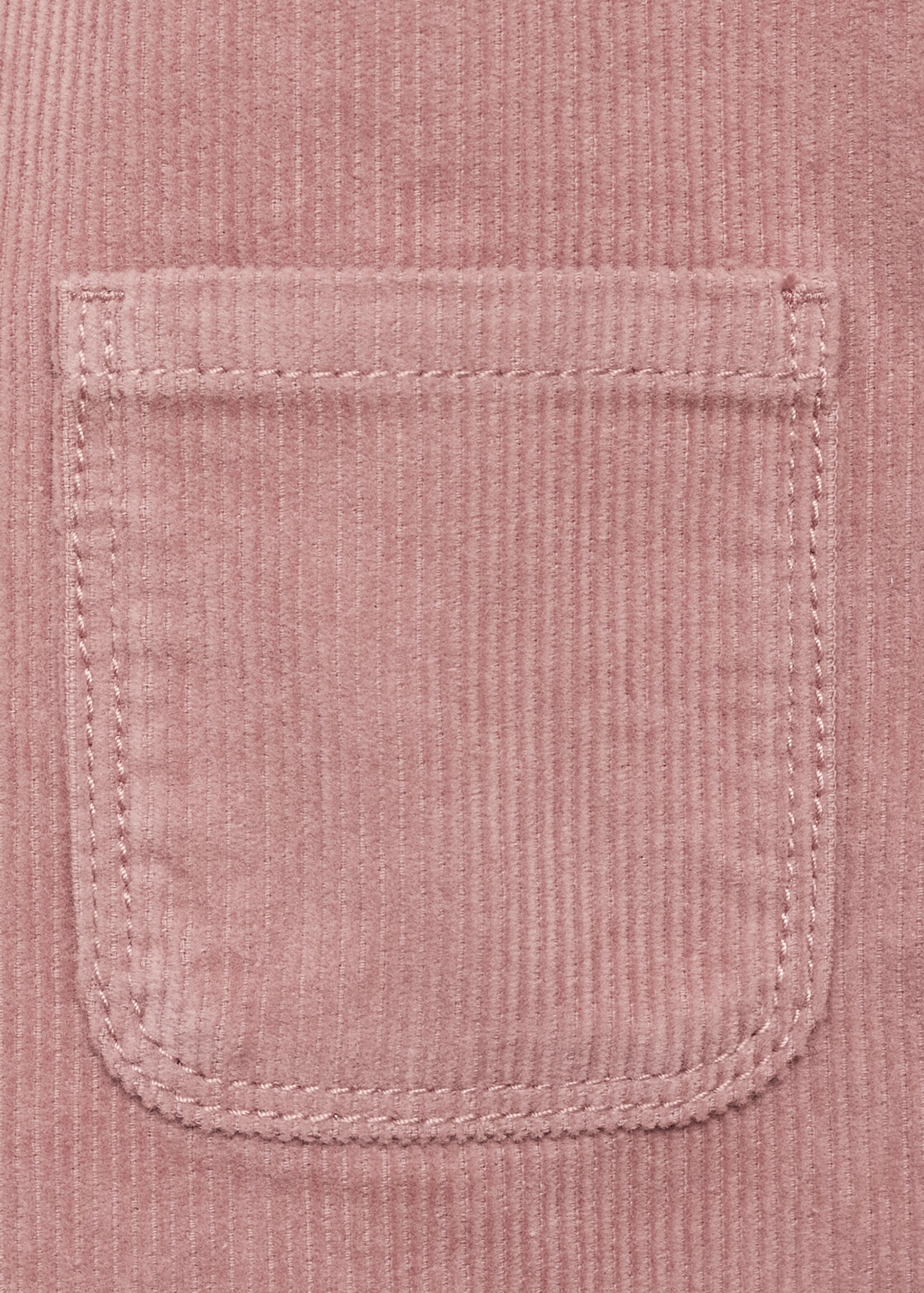 Corduroy pinafore with pockets - Details of the article 0, Pink. Ref: 17076334-00.