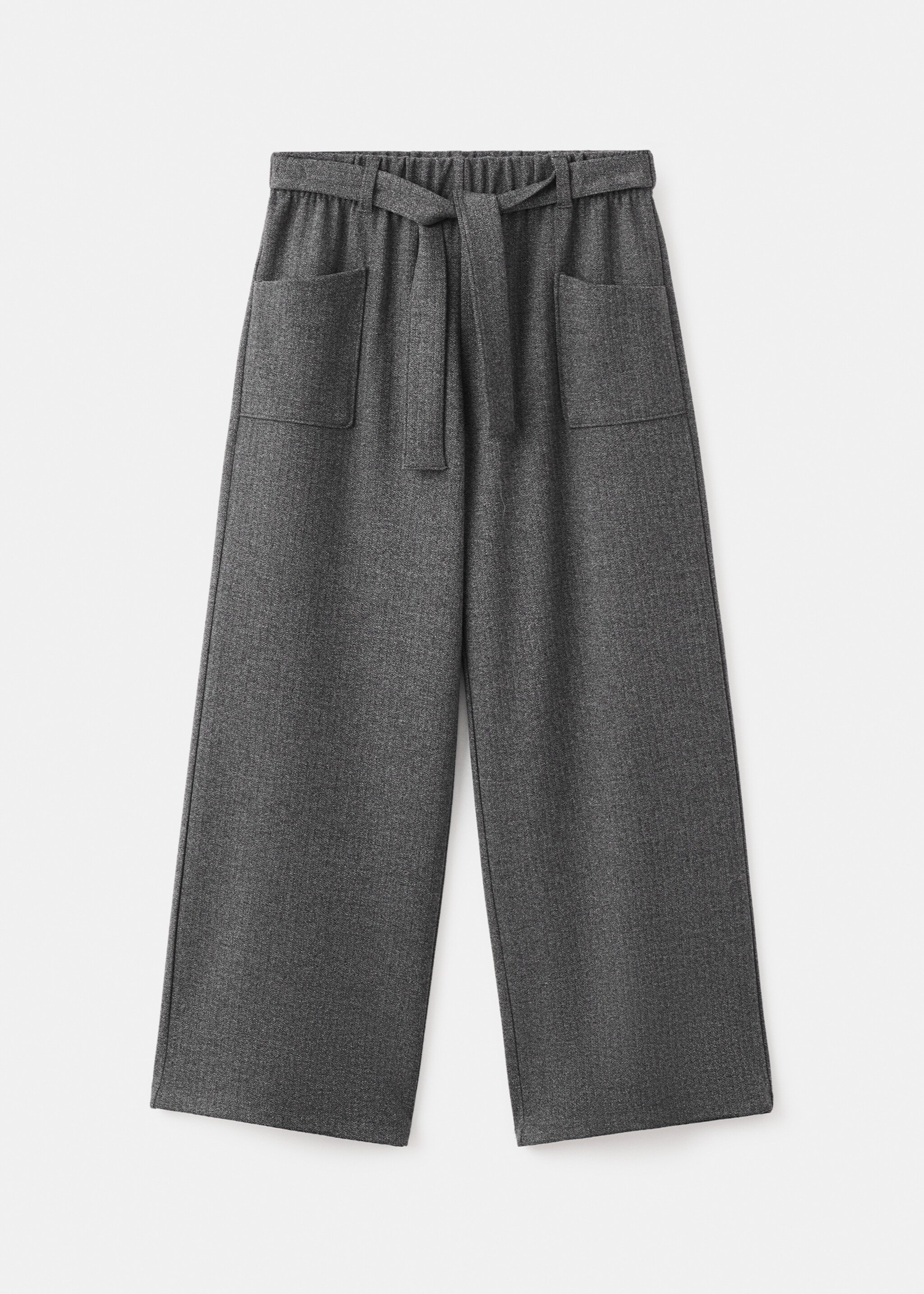 Lace knit pants - Article without model, Charcoal. Ref: 17076338-00.