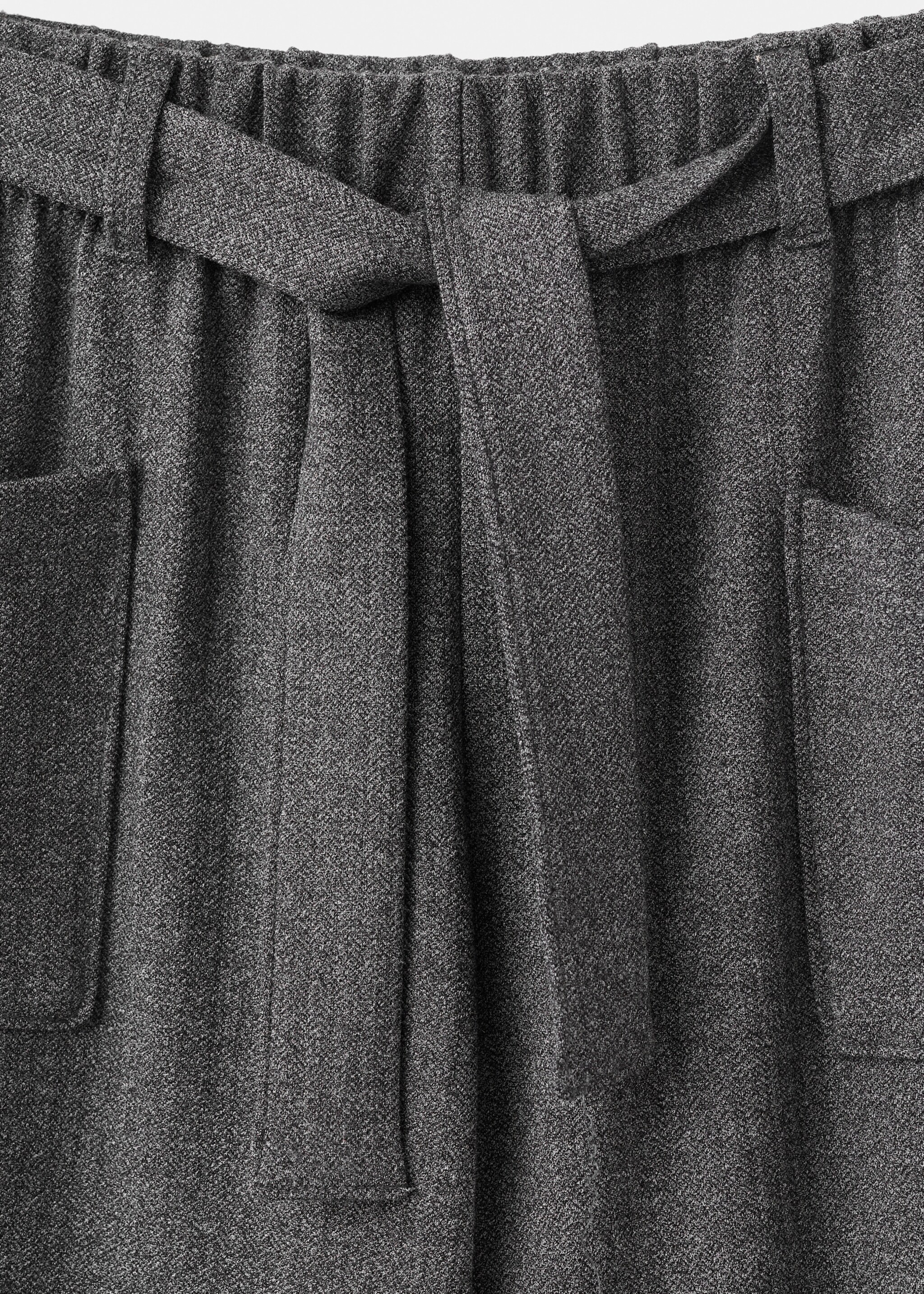 Lace knit pants - Details of the article 8, Charcoal. Ref: 17076338-00.