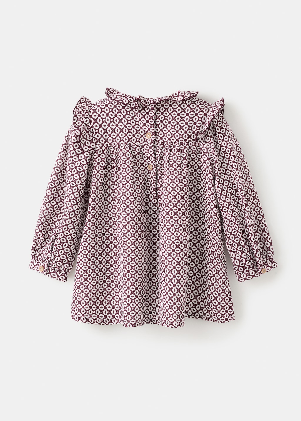 Ruffled printed dress