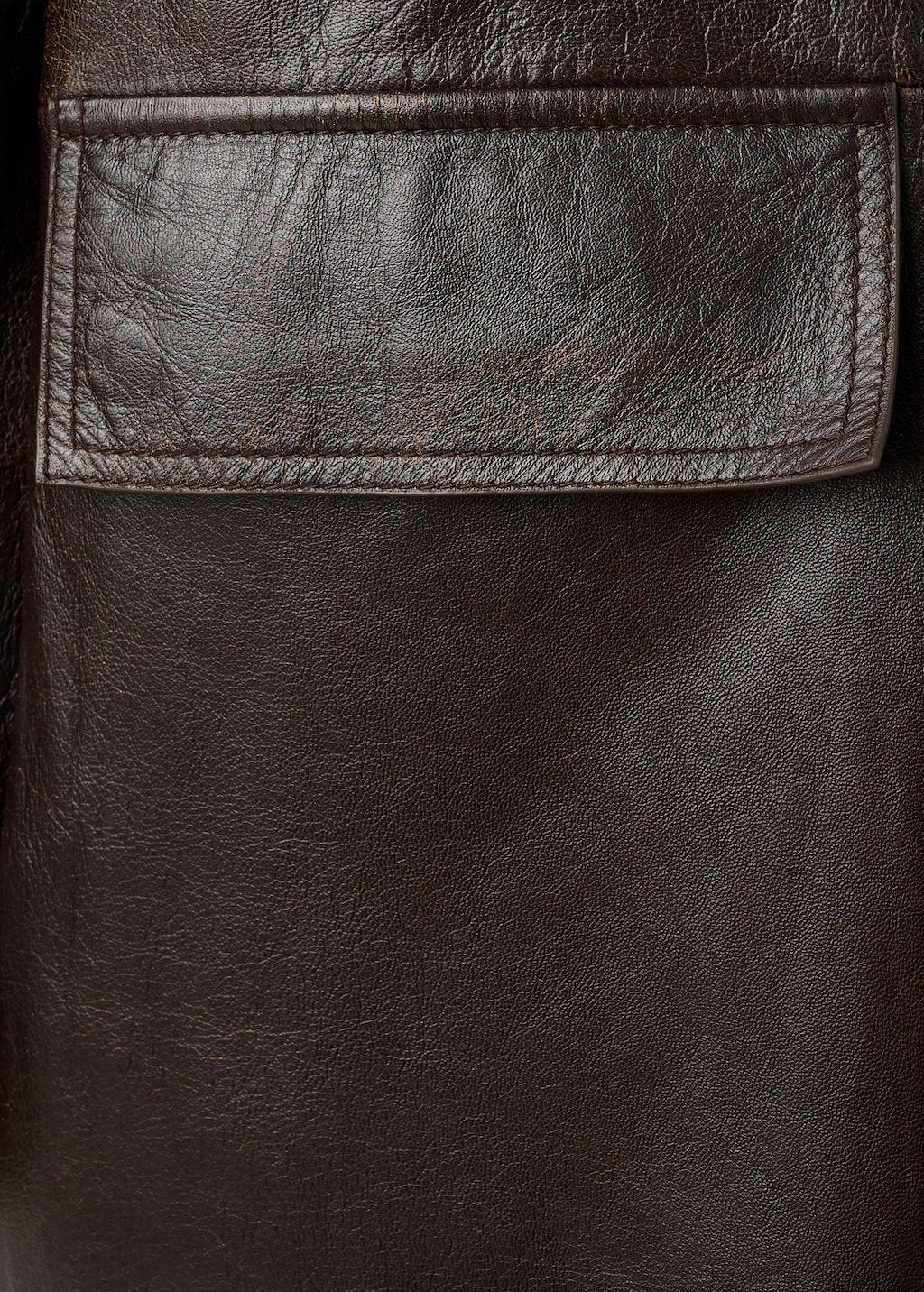 100% leather full-length coat