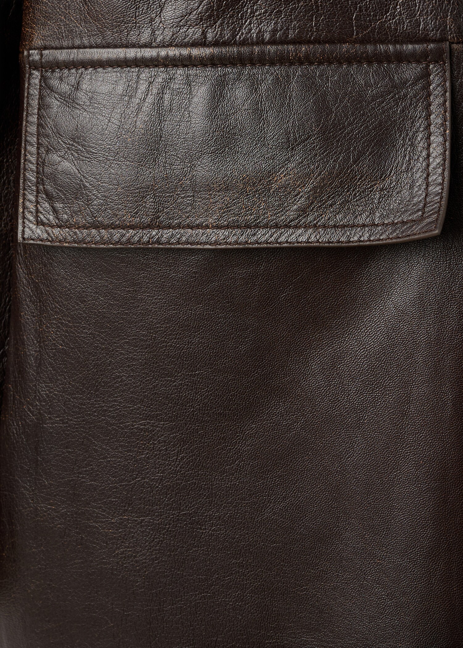 Manteau long 100% cuir - Détail de l'article 0