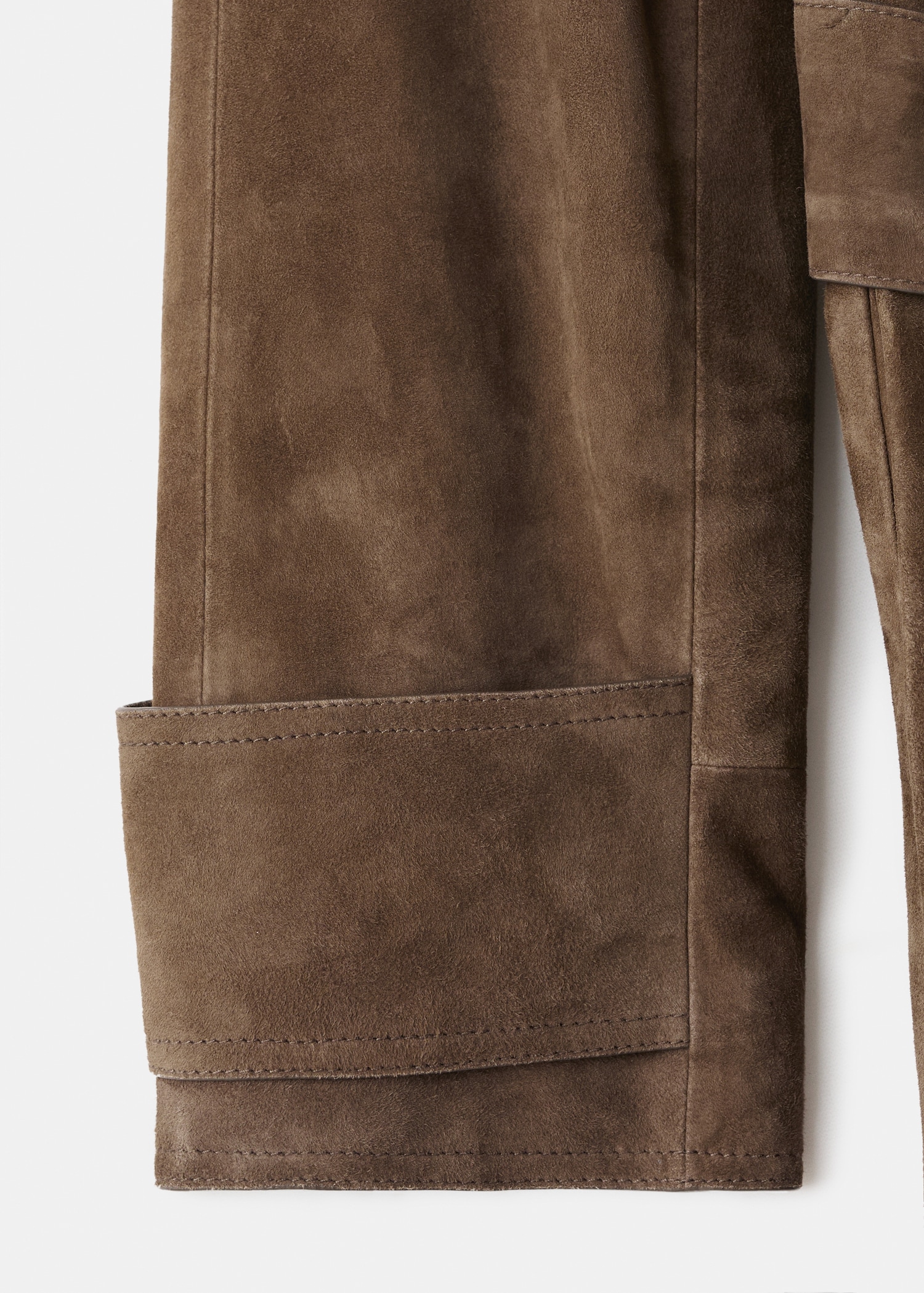 100% suede double-breasted trench coat - Details of the article 8
