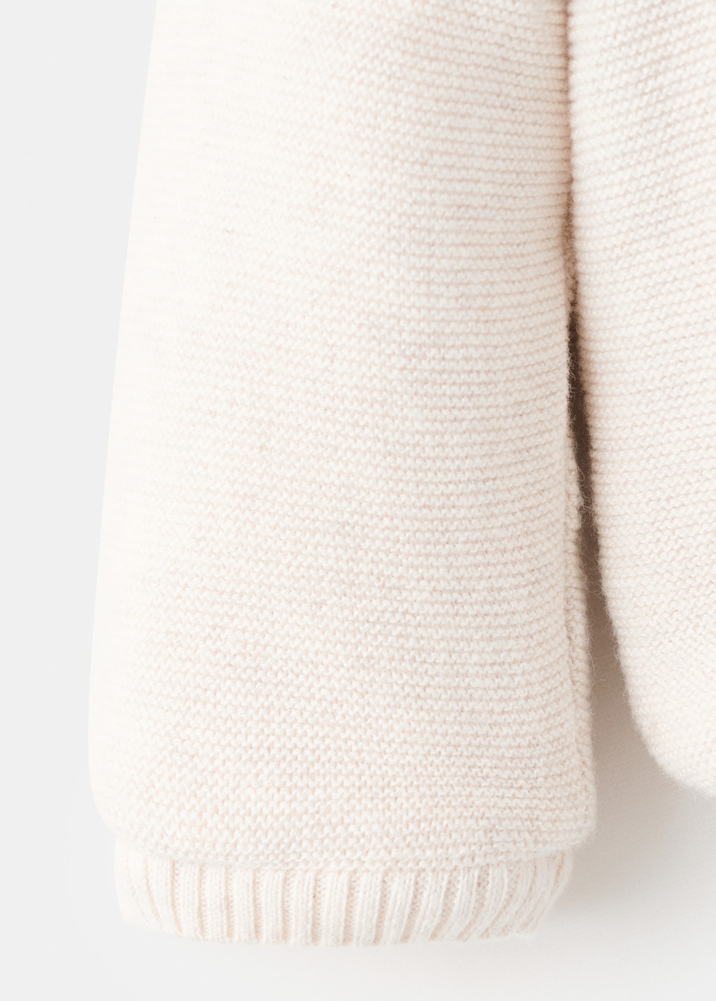 Knit cardigan with fleece lining