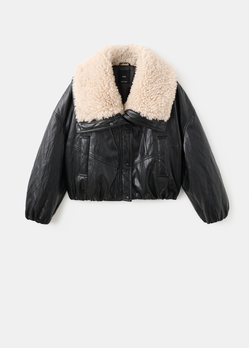 Faux-effect jacket with shearling collar