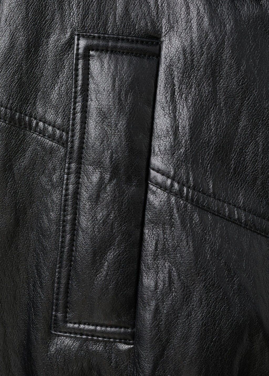 Faux-effect jacket with shearling collar