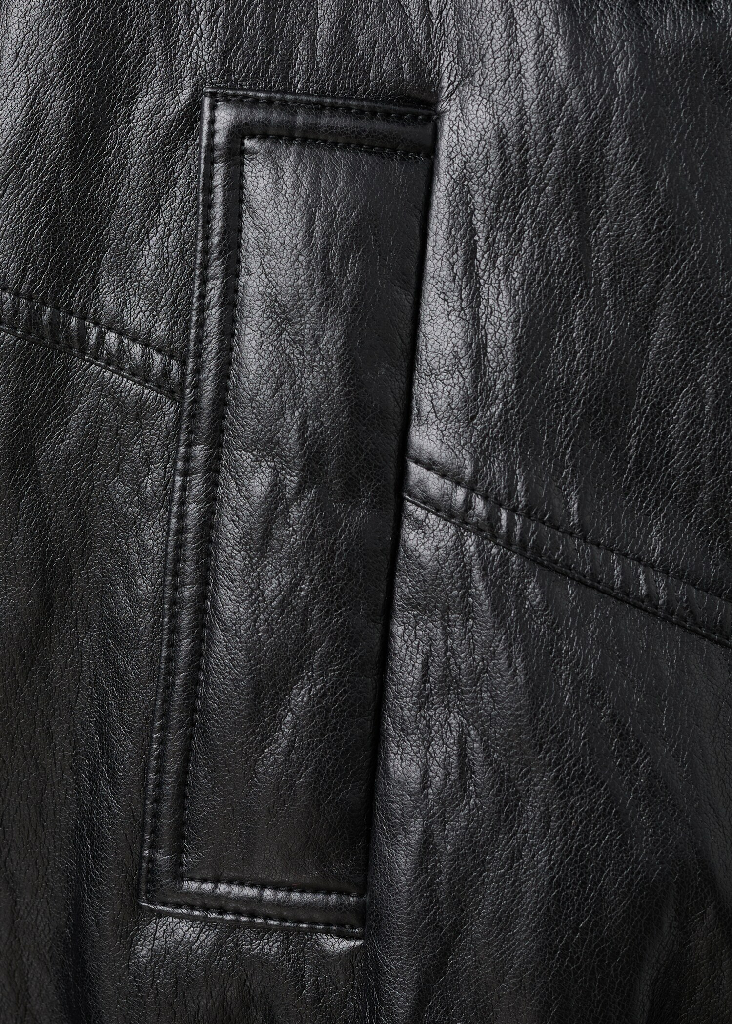 Veste effet cuir col sherpa - Détail de l'article 0