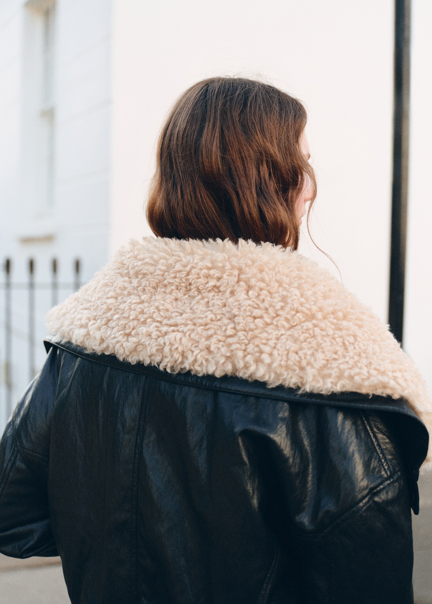 Veste effet cuir col sherpa - Détail de l'article 6