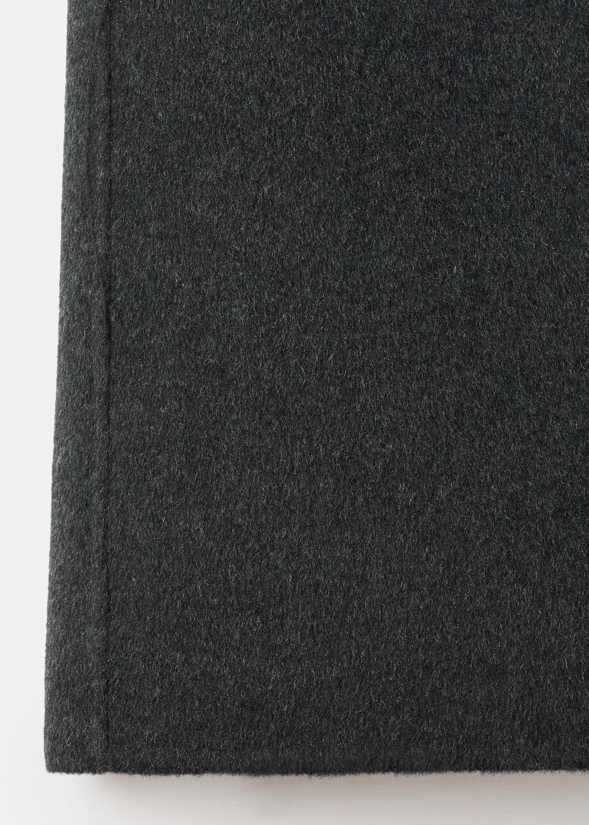 Wool midi-skirt with slit - Details of the article 0, Grey. Ref: 17076356-00.
