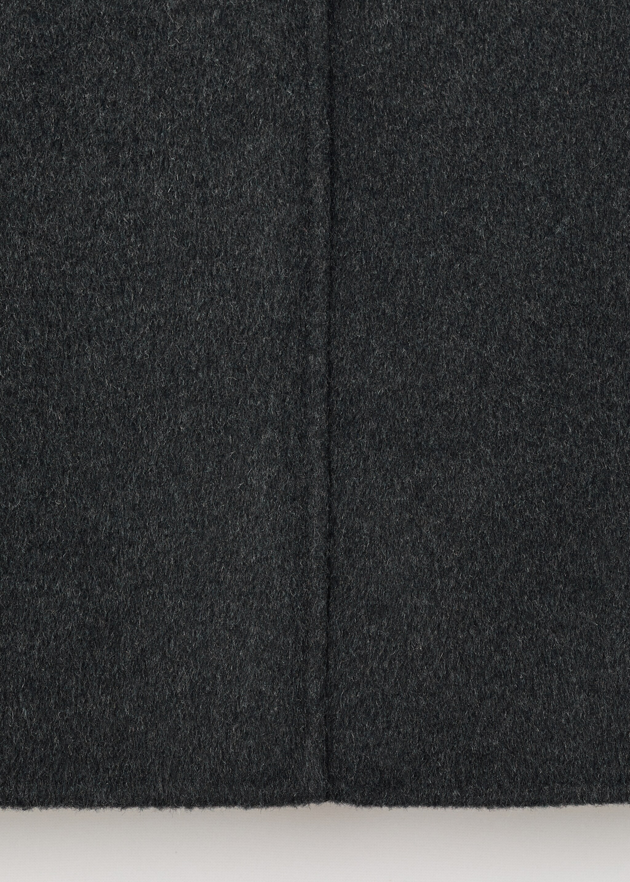 Wool midi-skirt with slit - Details of the article 8, Grey. Ref: 17076356-00.