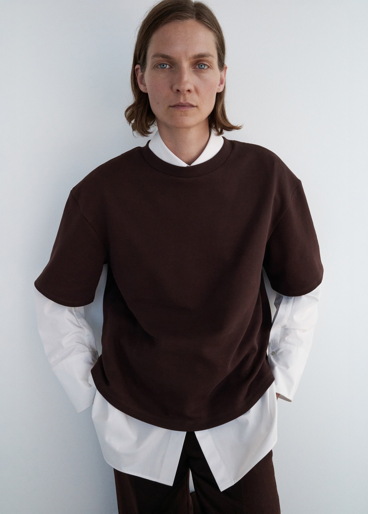 T-shirt en coton oversize - Plan moyen