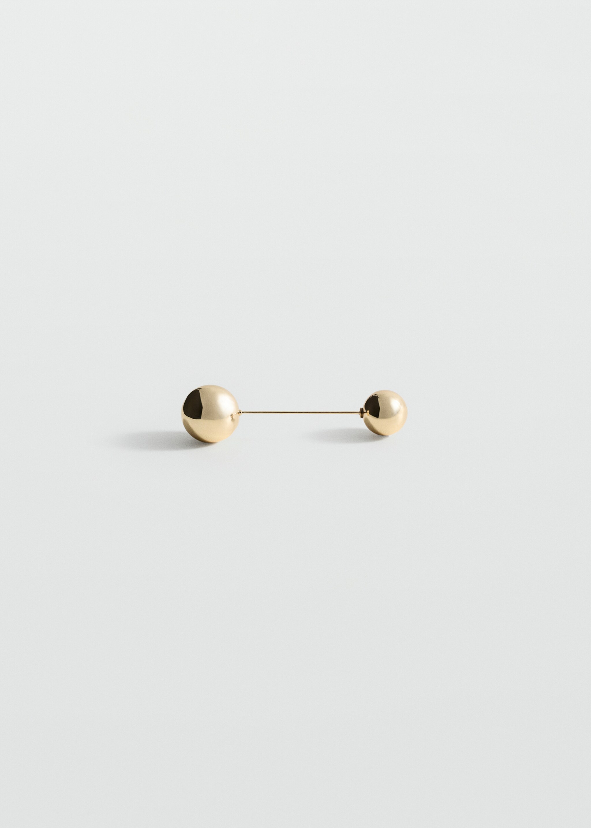Metallic spheres brooch - Article without model, Gold. Ref: 17076359-00.