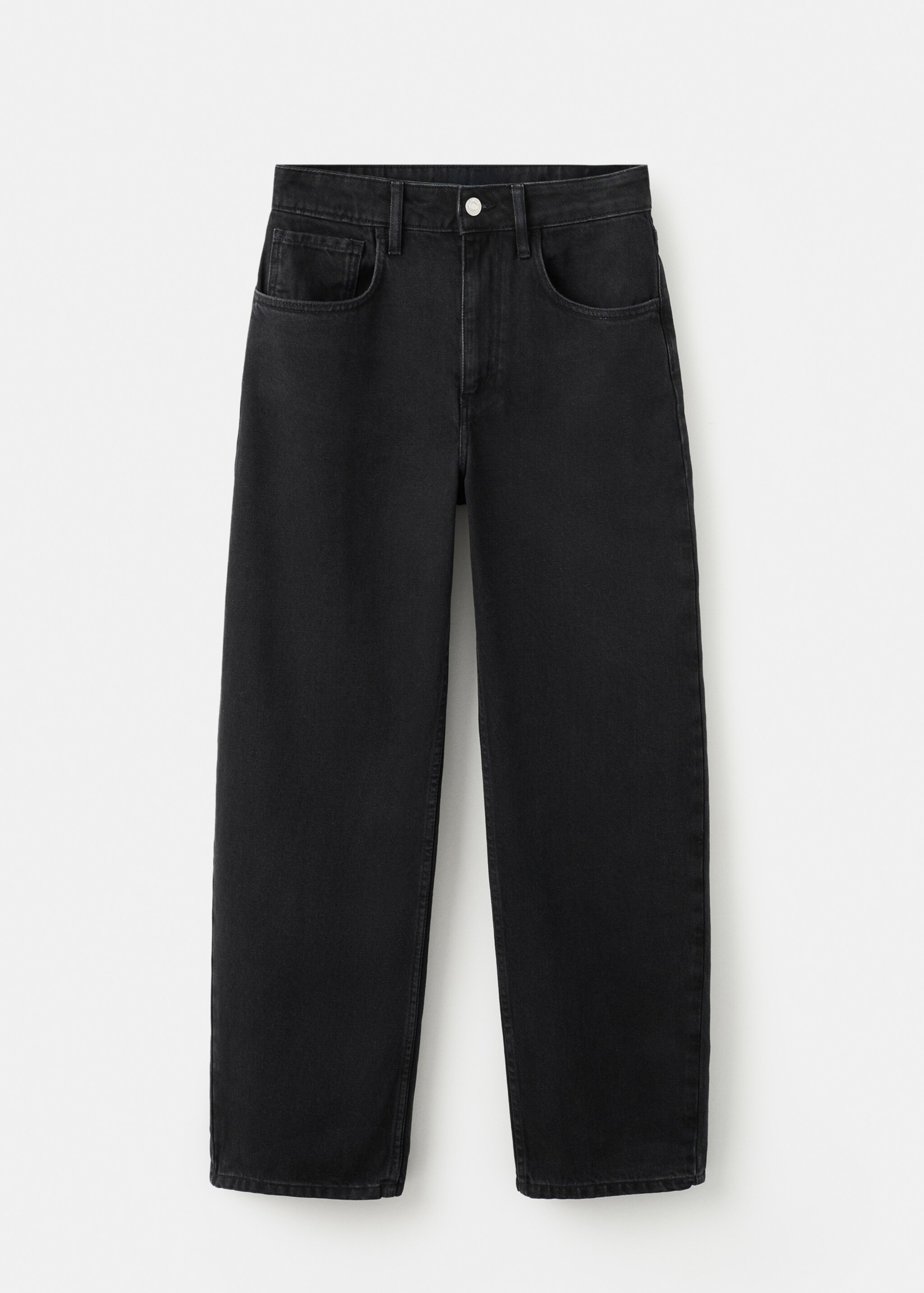 Jean barrel taille haute - Article sans modèle, Black denim. Ref: 17076361-00.