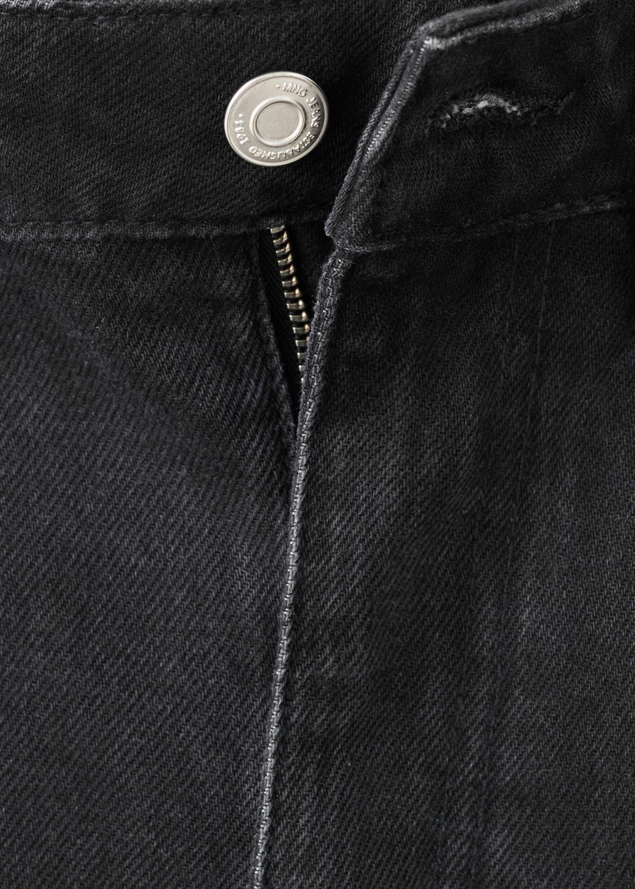 Jean barrel taille haute - Détail de l'article 8, Black denim. Ref: 17076361-00.