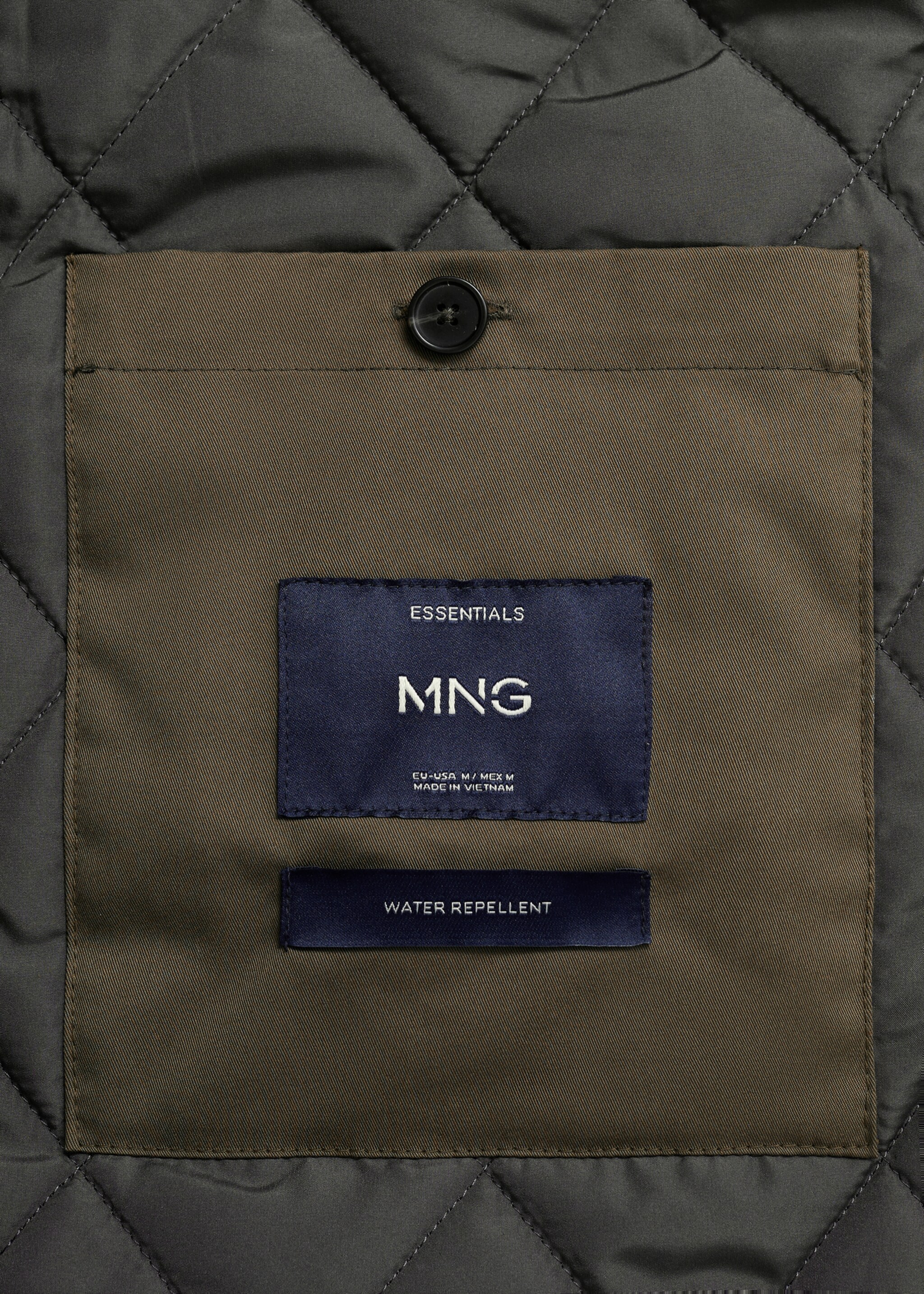 Cotton quilted jacket - Details of the article 0, Olive Green. Ref: 17076720-00.