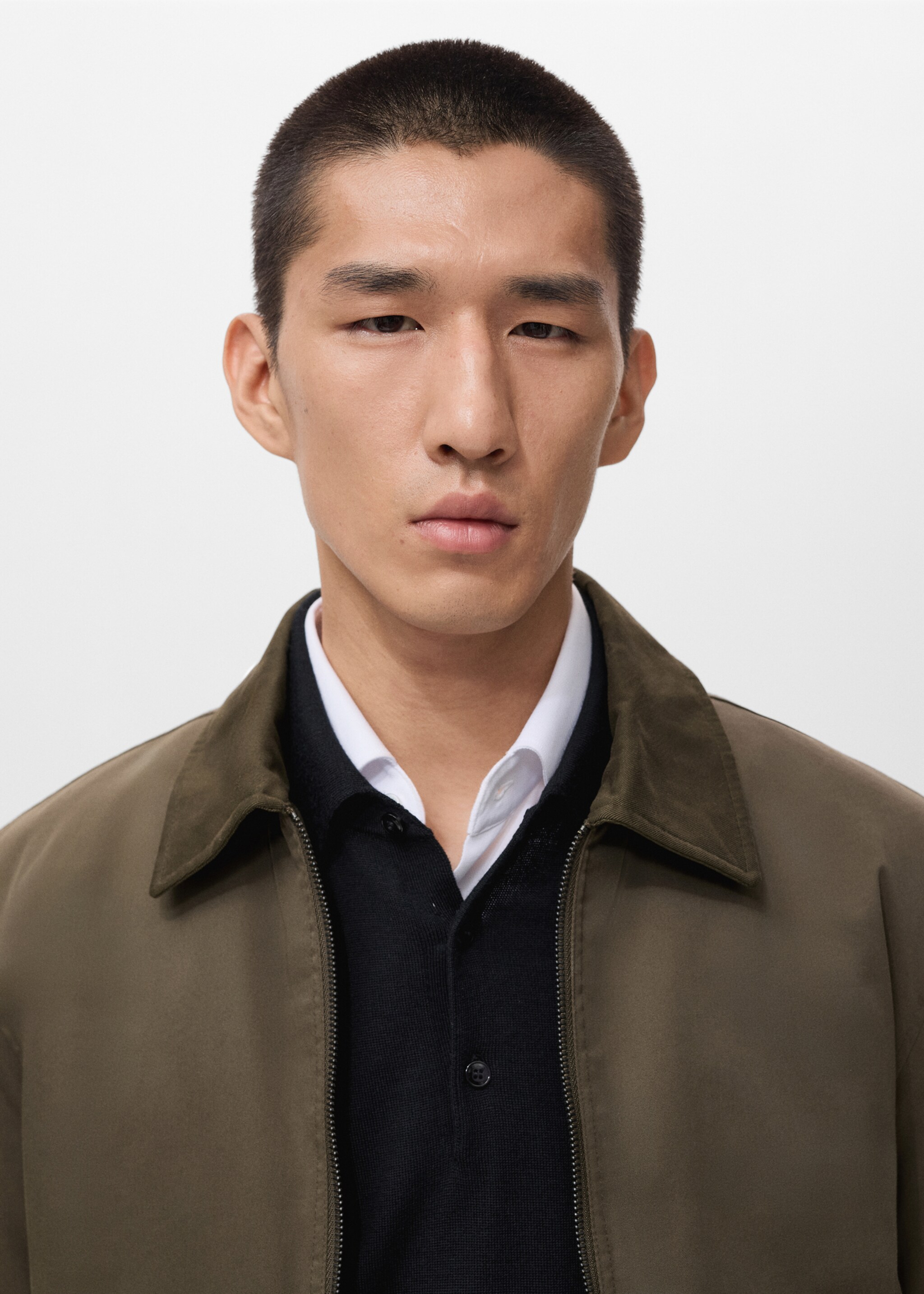 Cotton quilted jacket - Details of the article 1, Olive Green. Ref: 17076720-00.