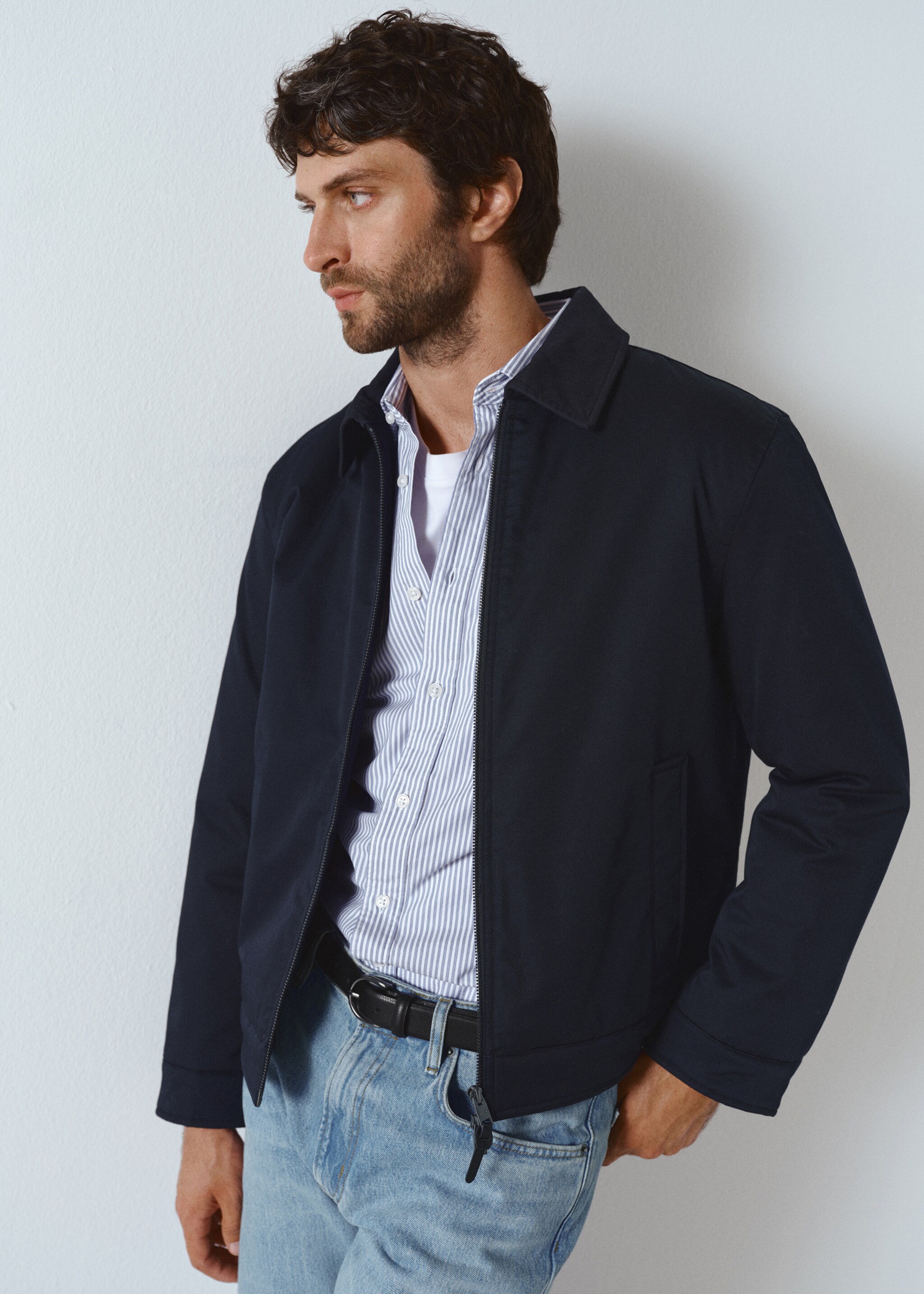 Steppjacke aus Baumwolle - Detail des Artikels 3, Marineblau. Ref: 17076720-00.