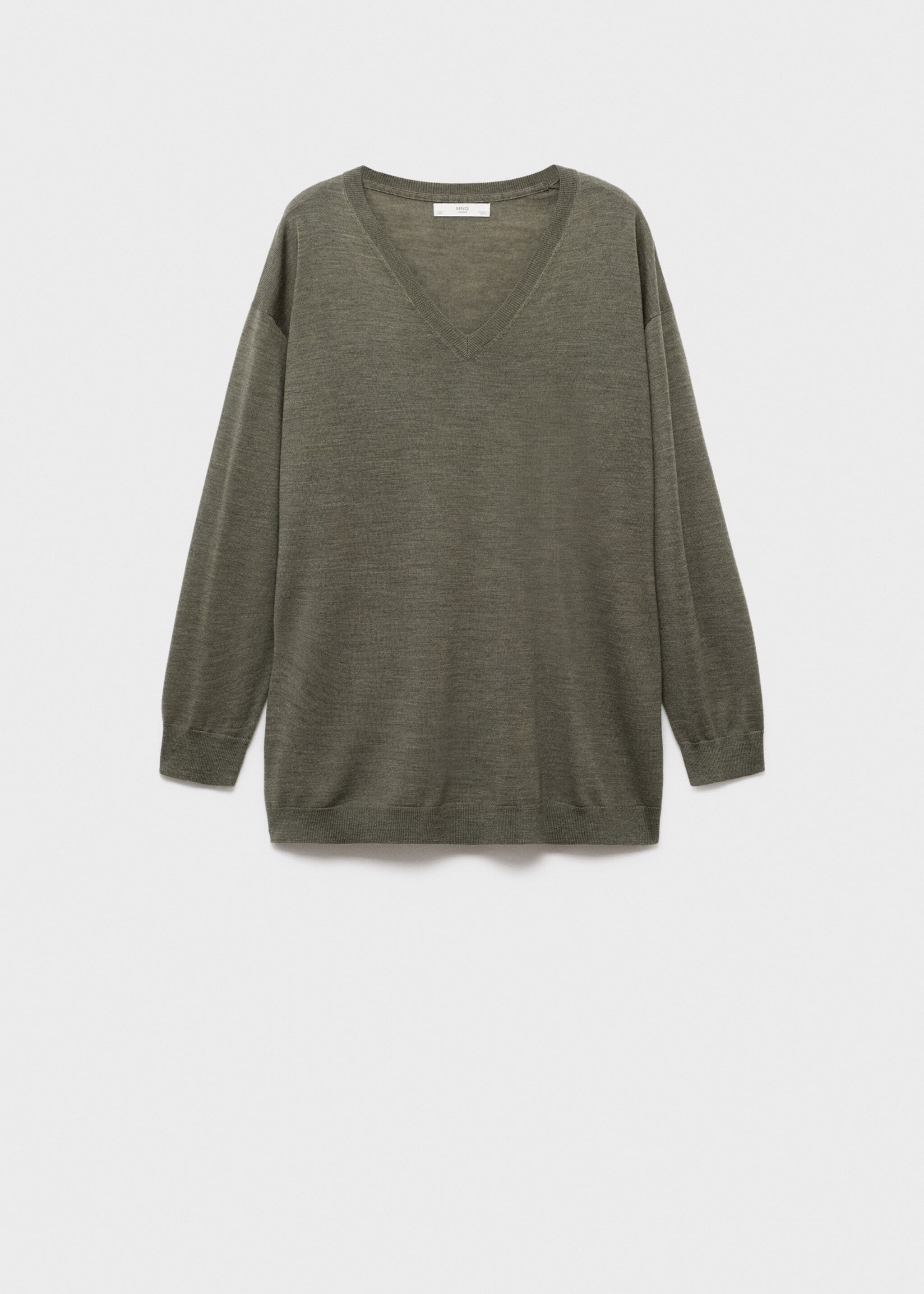 Wool pyjama sweater - Article without model, Green. Ref: 17076722-00.