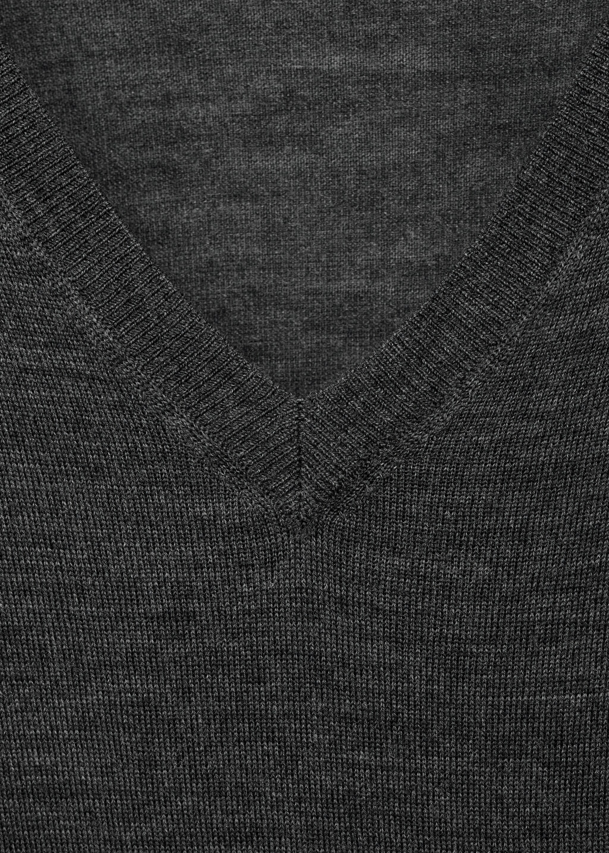Wool pyjama sweater - Details of the article 8, Charcoal. Ref: 17076722-00.
