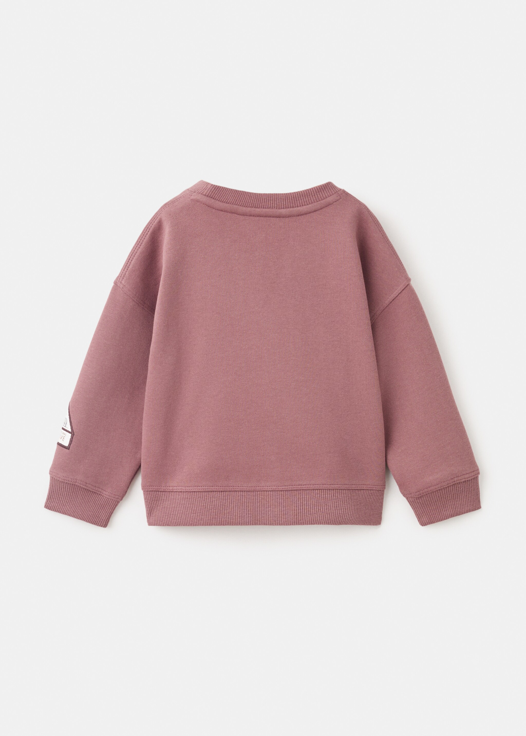 Sudadera algodón bordado - Reverso del artículo, Cereza. Ref: 17076727-00.