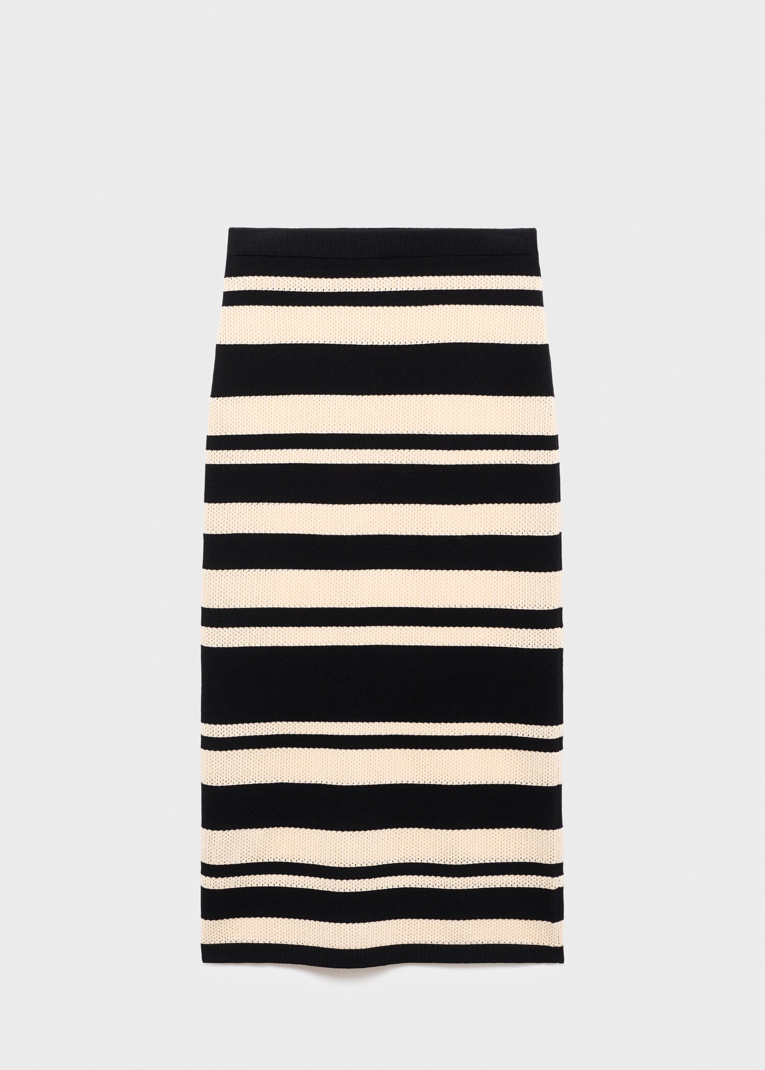 Knitted midi skirt with stripes - Article without model