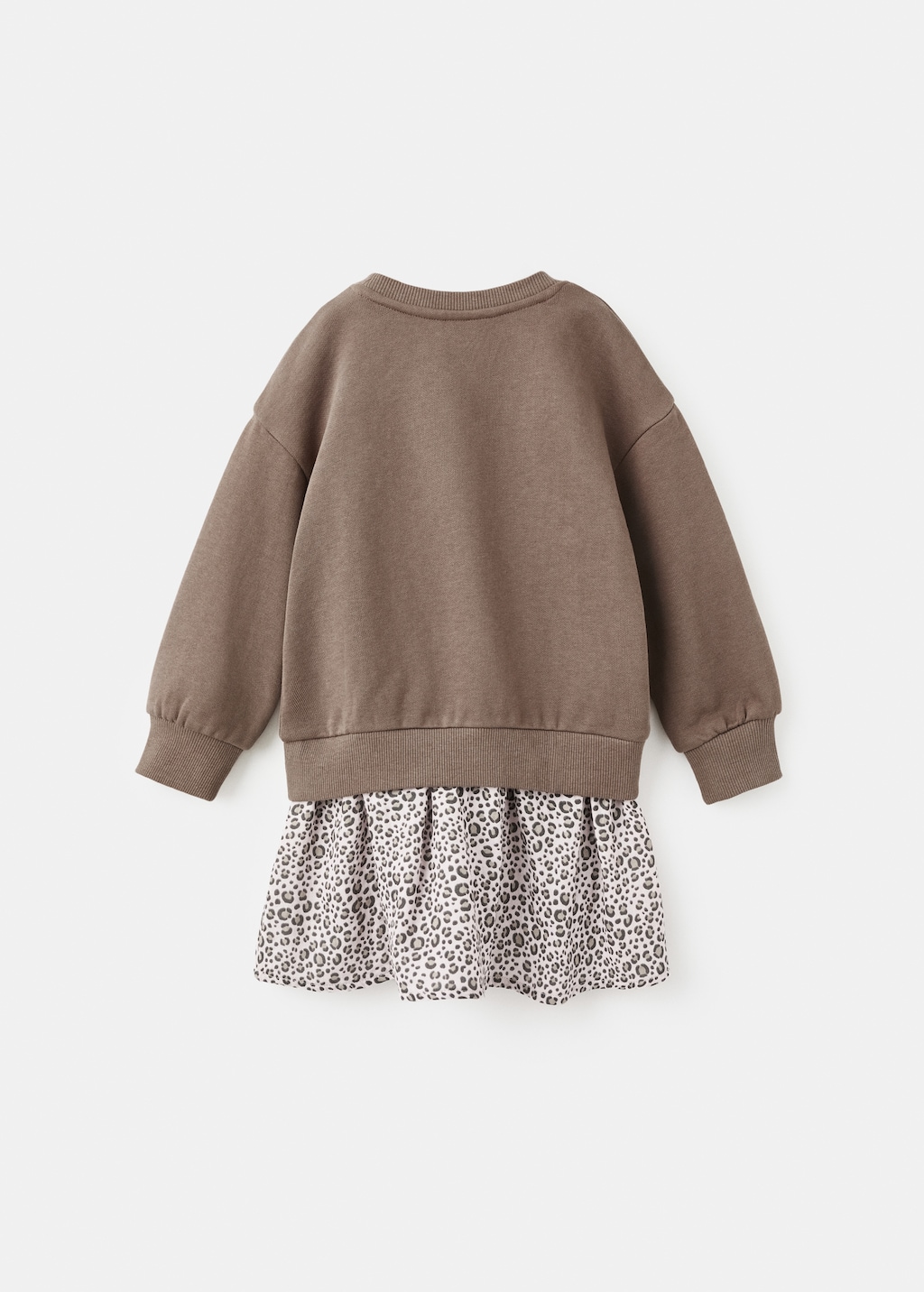 Leopard-print sweatshirt dress