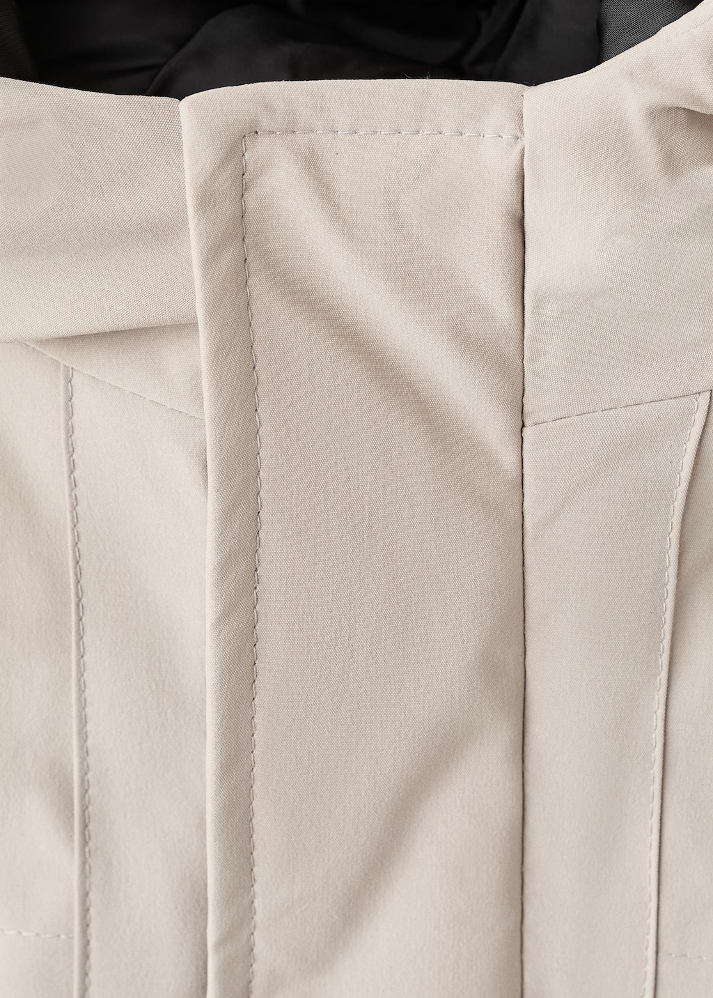 Anorak with shearling-effect hood