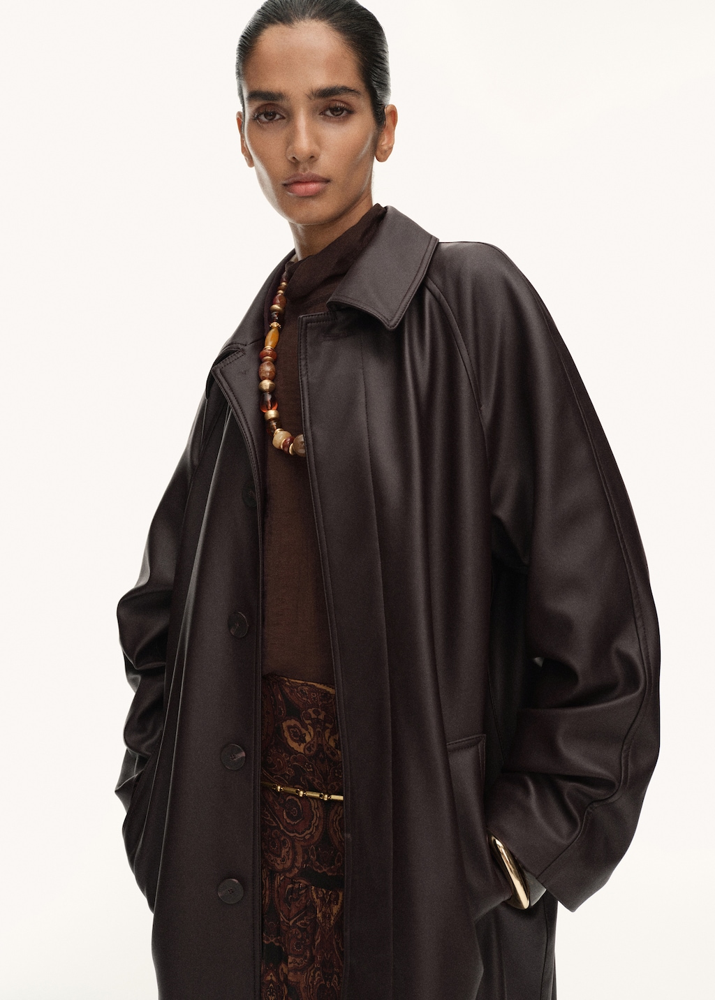 ジャケット・アウター istante leather super long coat istante leather super long coat
