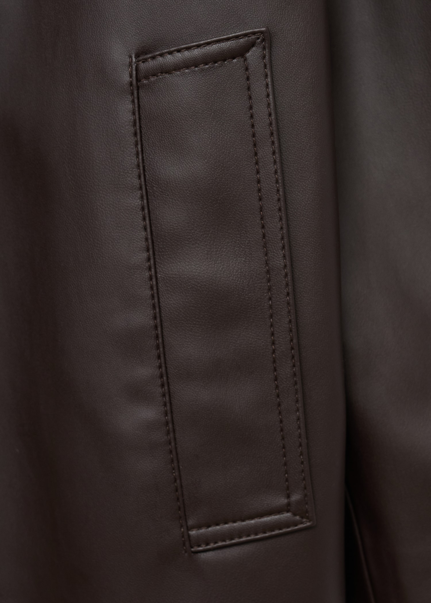 Long leather-effect trench coat - Details of the article 0