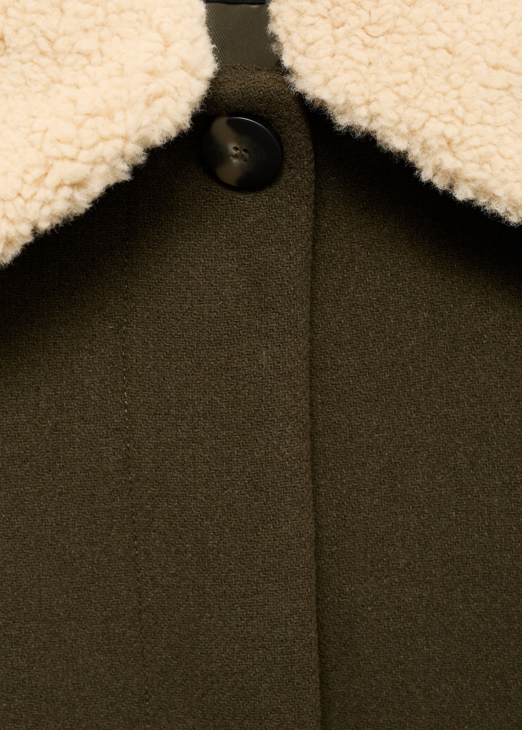 Mango Wool-blend jacket with detachable collar