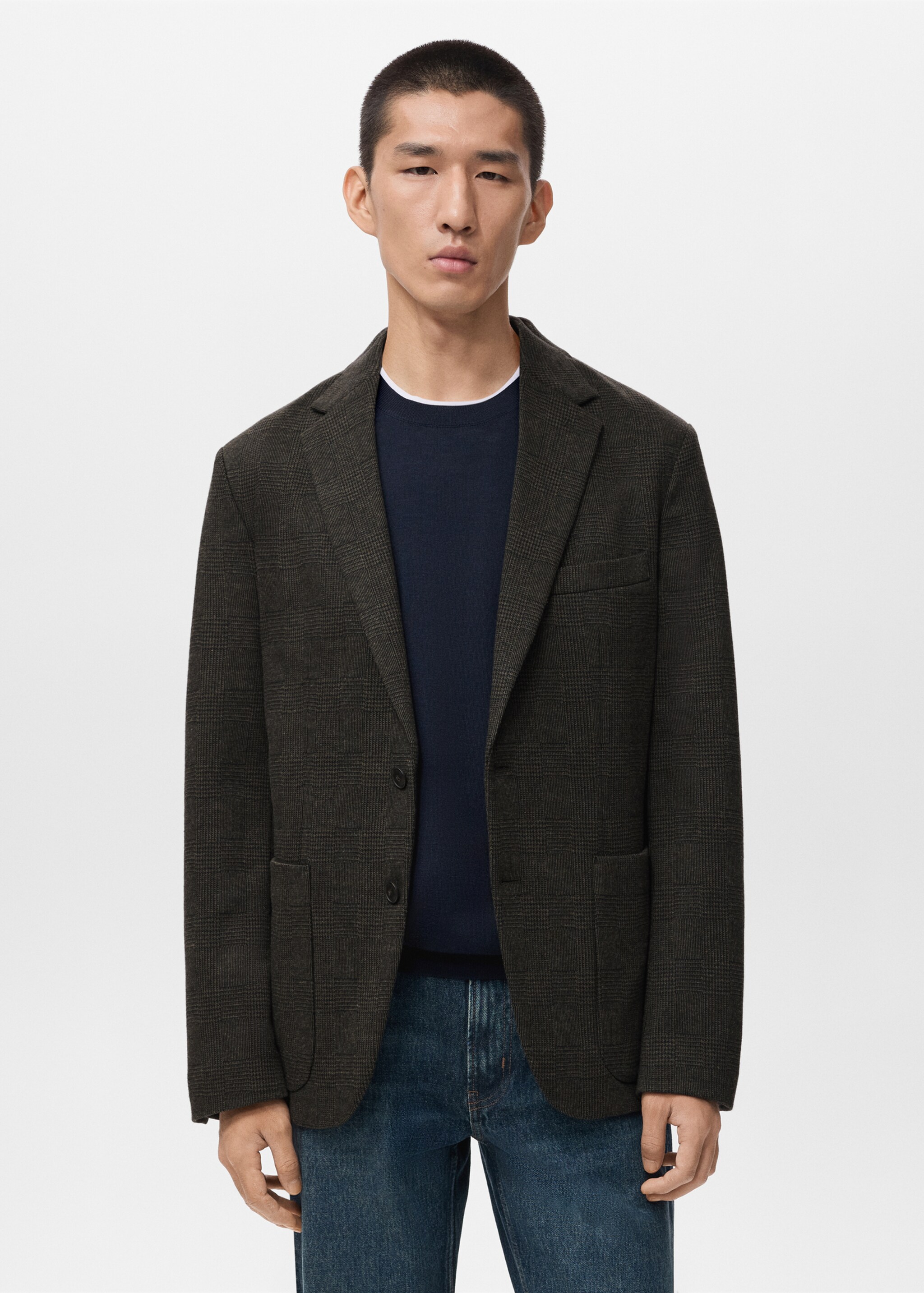 Blazer aneto - Medium plane, Khaki. Ref: 17076736-00.