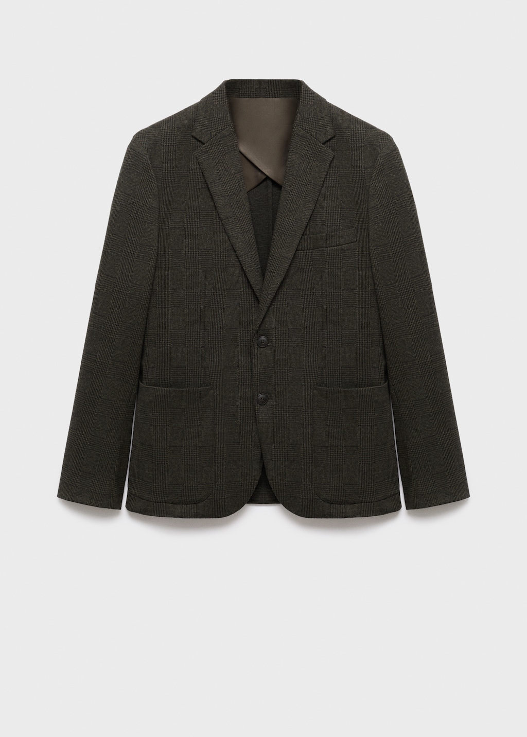 Slim-fit micro-check jacket