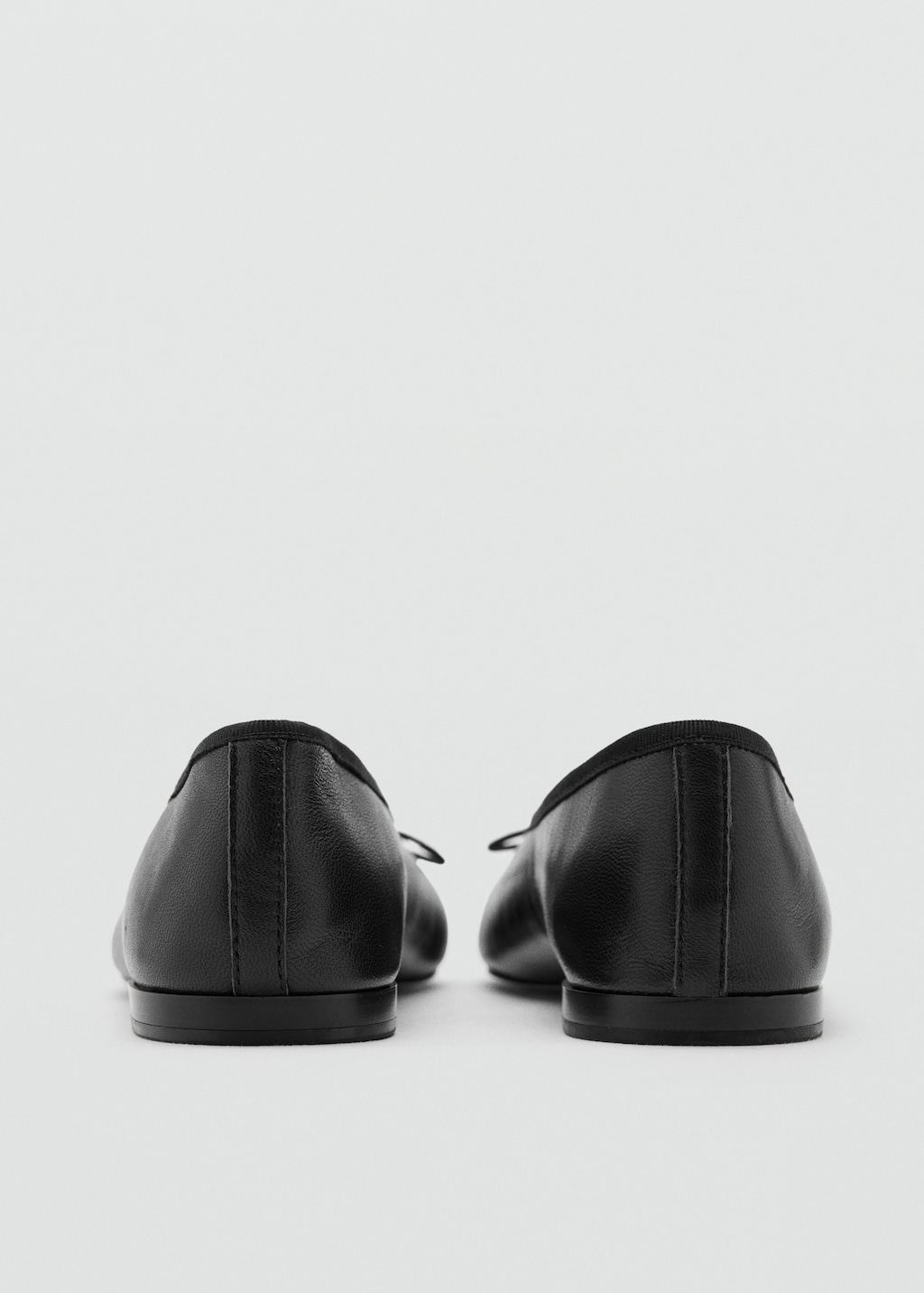 Leather ballet flats with bow - image 4