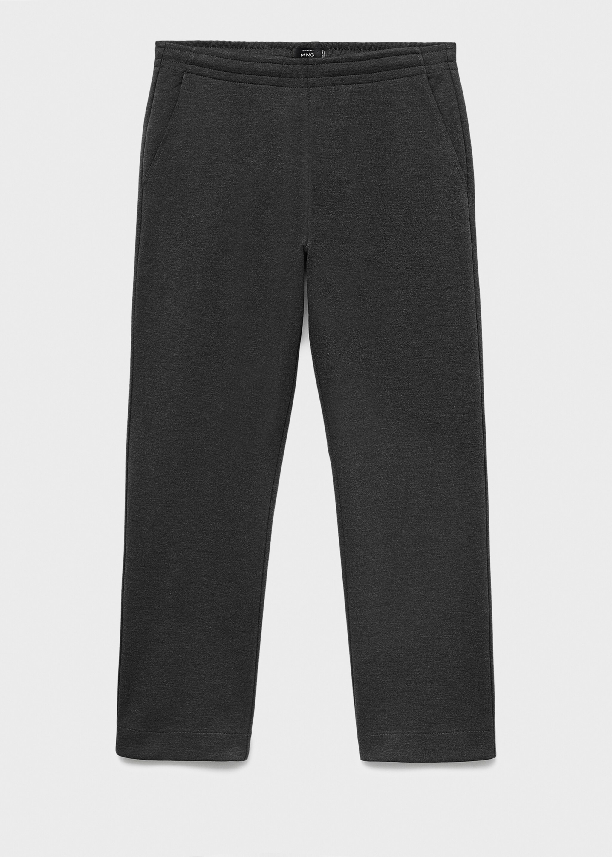 Jogging coton taille élastique - Article sans modèle, Gris chiné foncé. Ref: 17076742-00.