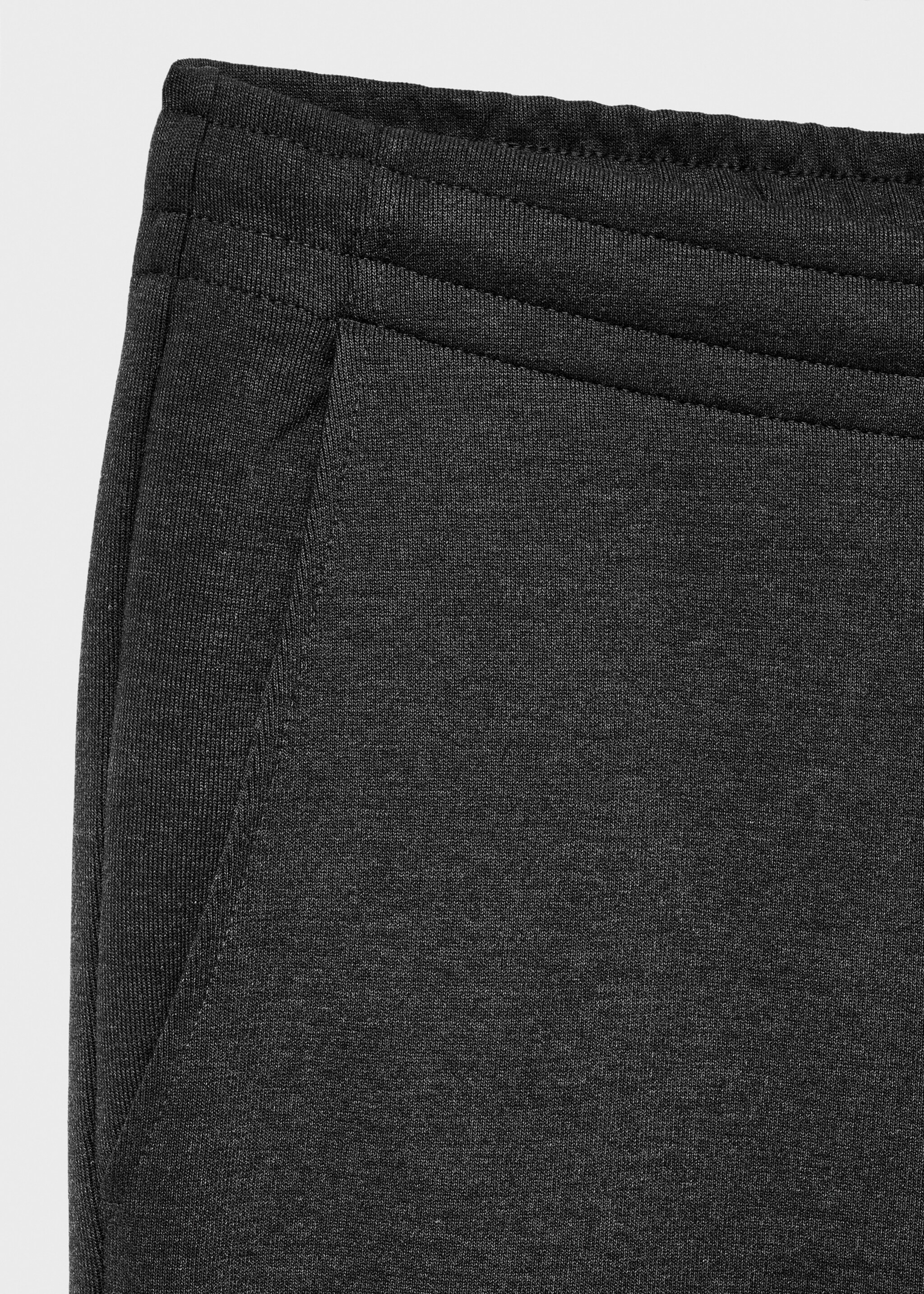 Jogging coton taille élastique - Détail de l'article 8, Gris chiné foncé. Ref: 17076742-00.