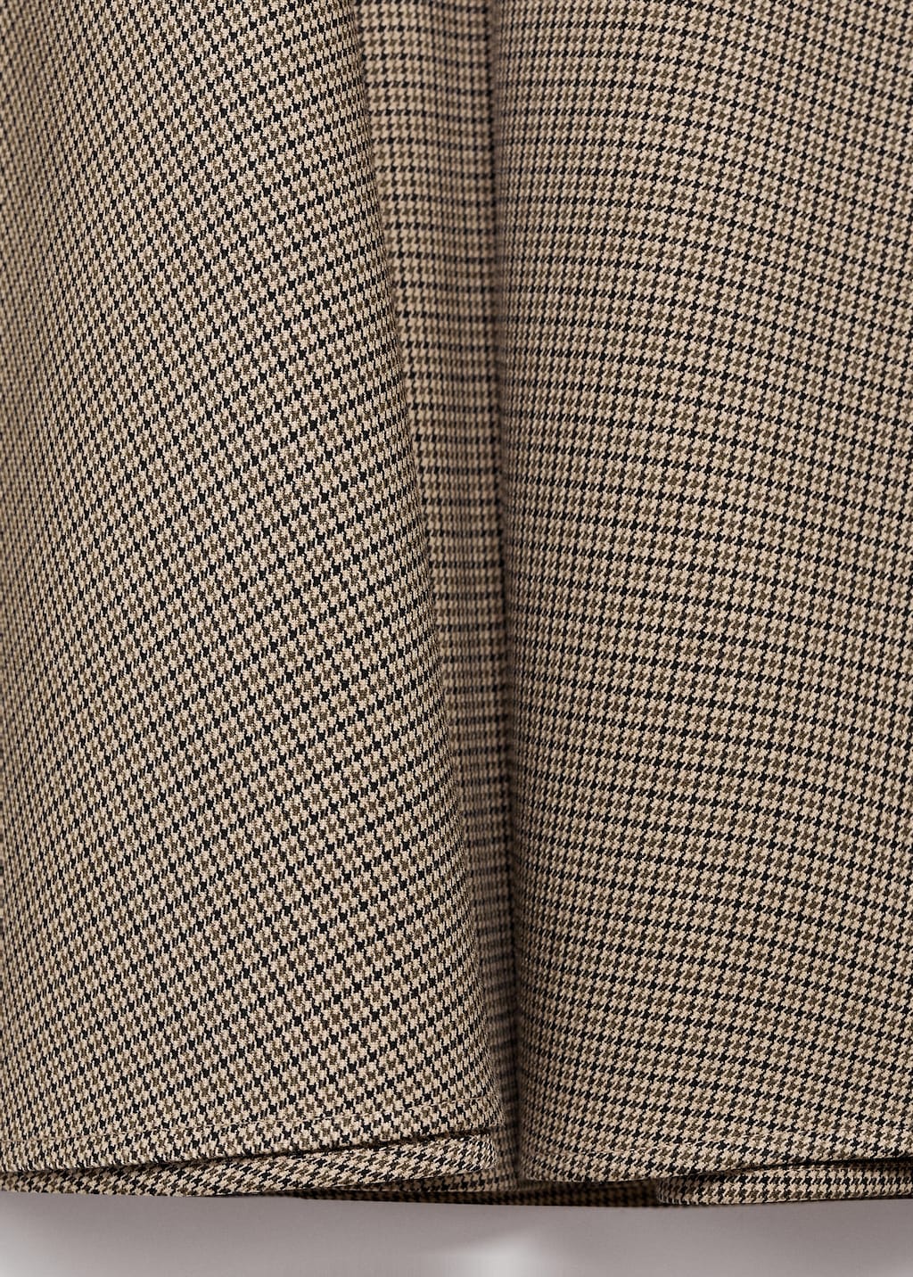 Houndstooth wool-blend skirt