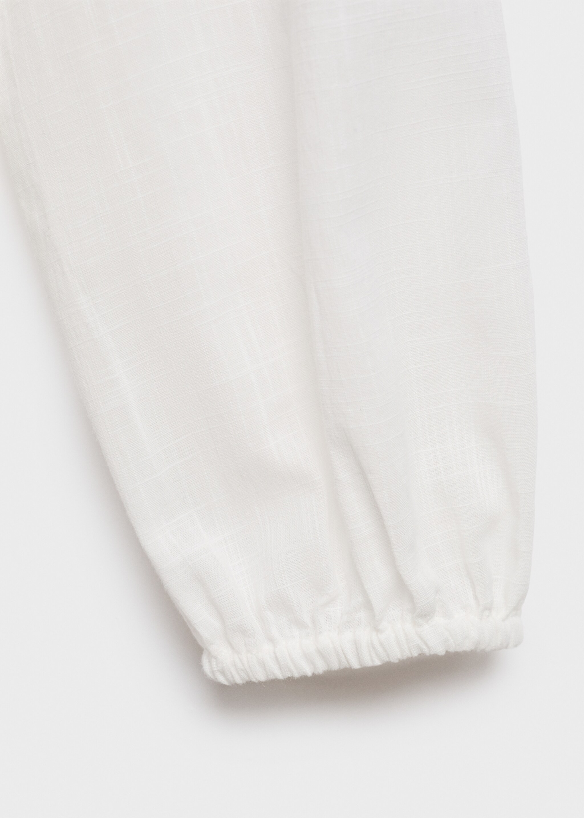 Cotton lace blouse - Details of the article 0, White. Ref: 17077126-00.