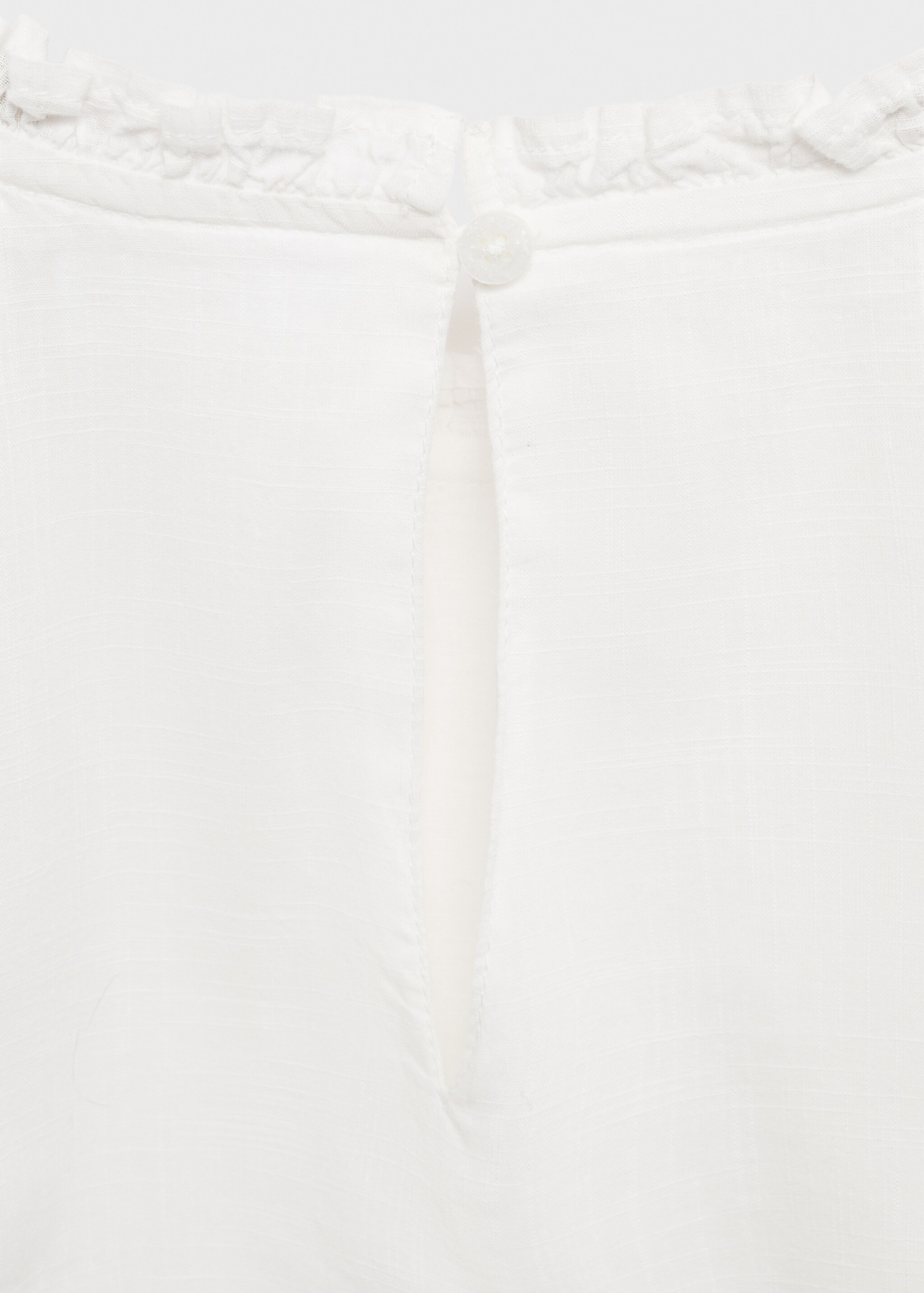 Cotton lace blouse - Details of the article 8, White. Ref: 17077126-00.