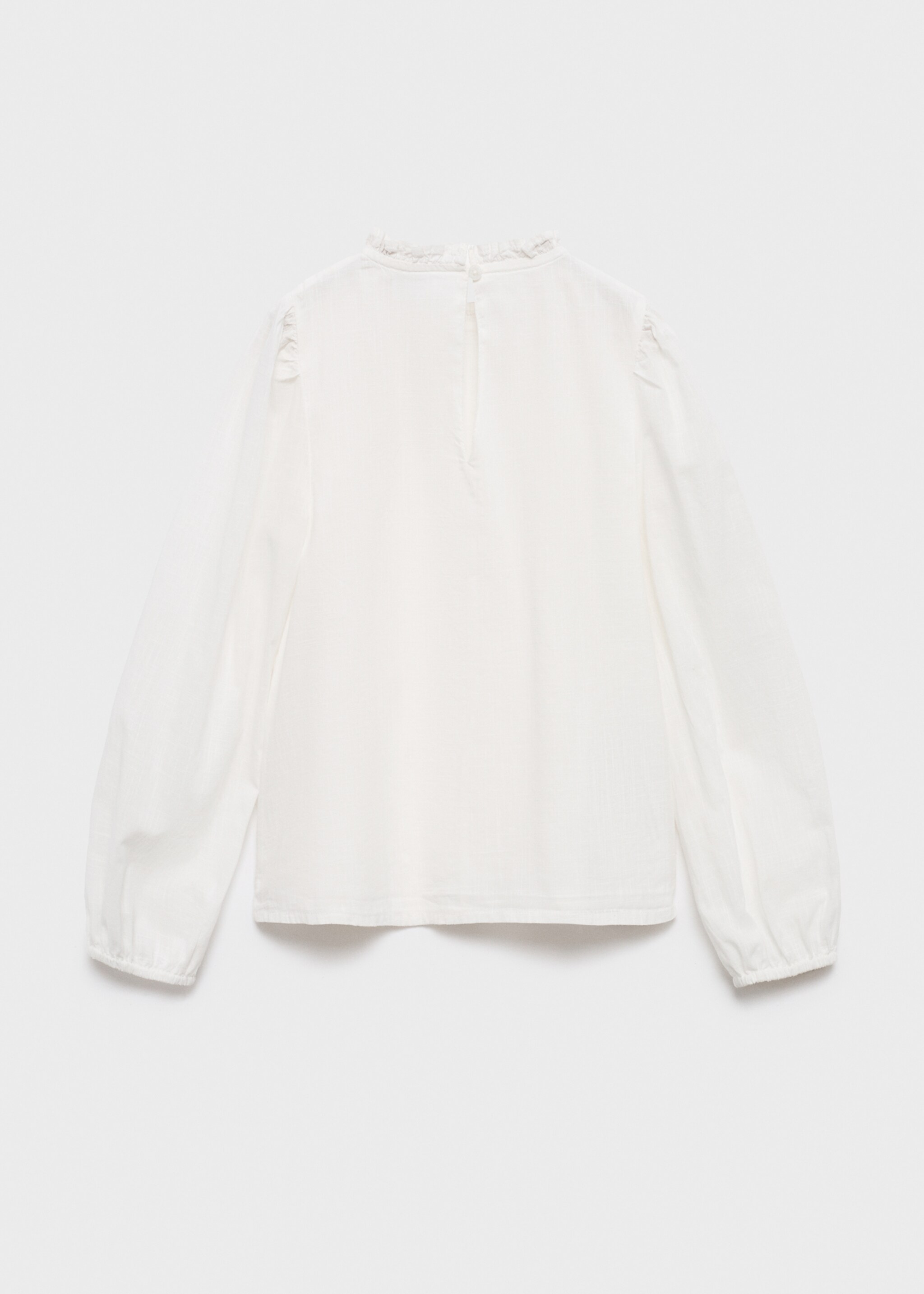 Cotton lace blouse - Reverse of the article, White. Ref: 17077126-00.