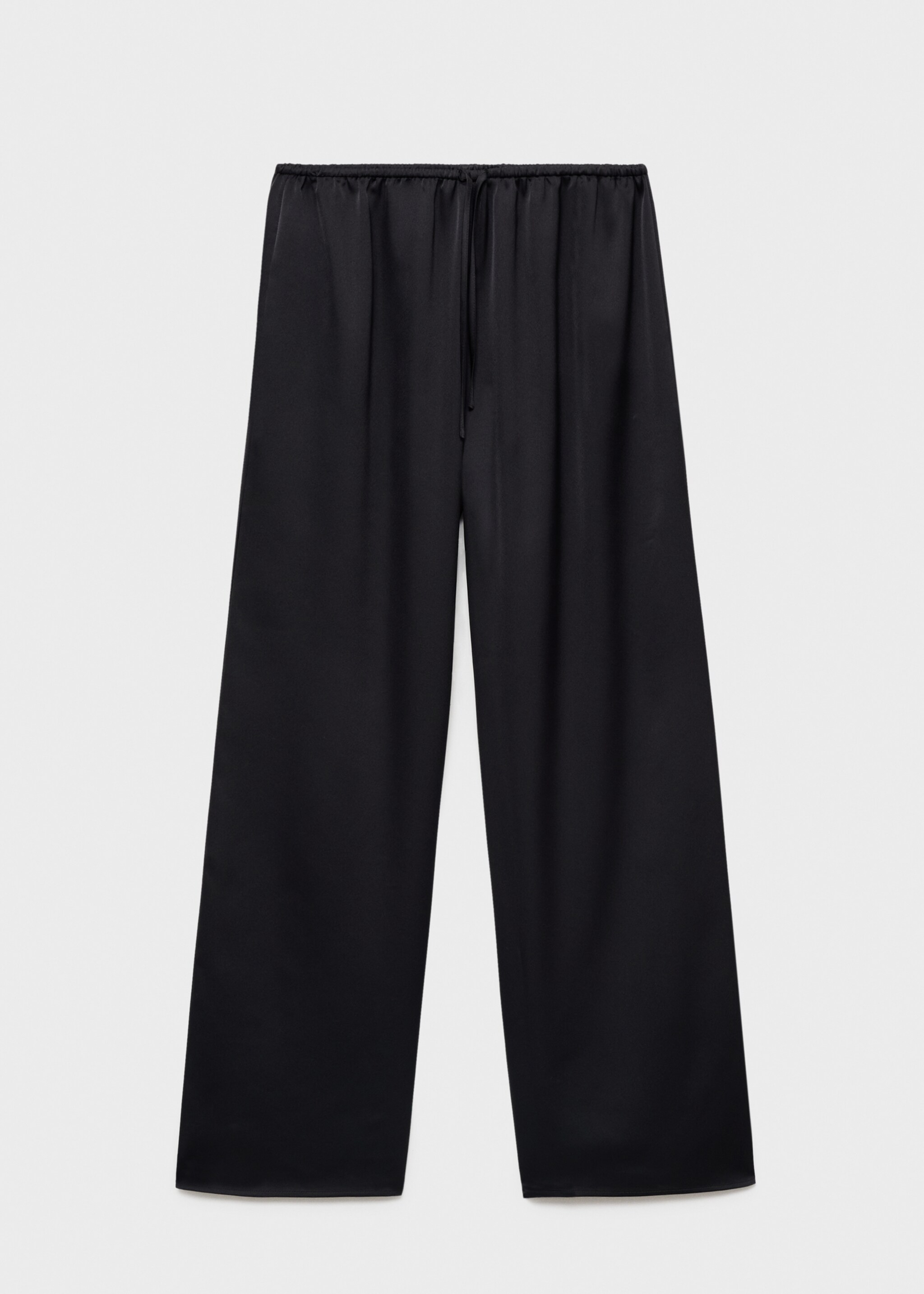 Satin long trousers - Article without model, Charcoal. Ref: 17077127-00.