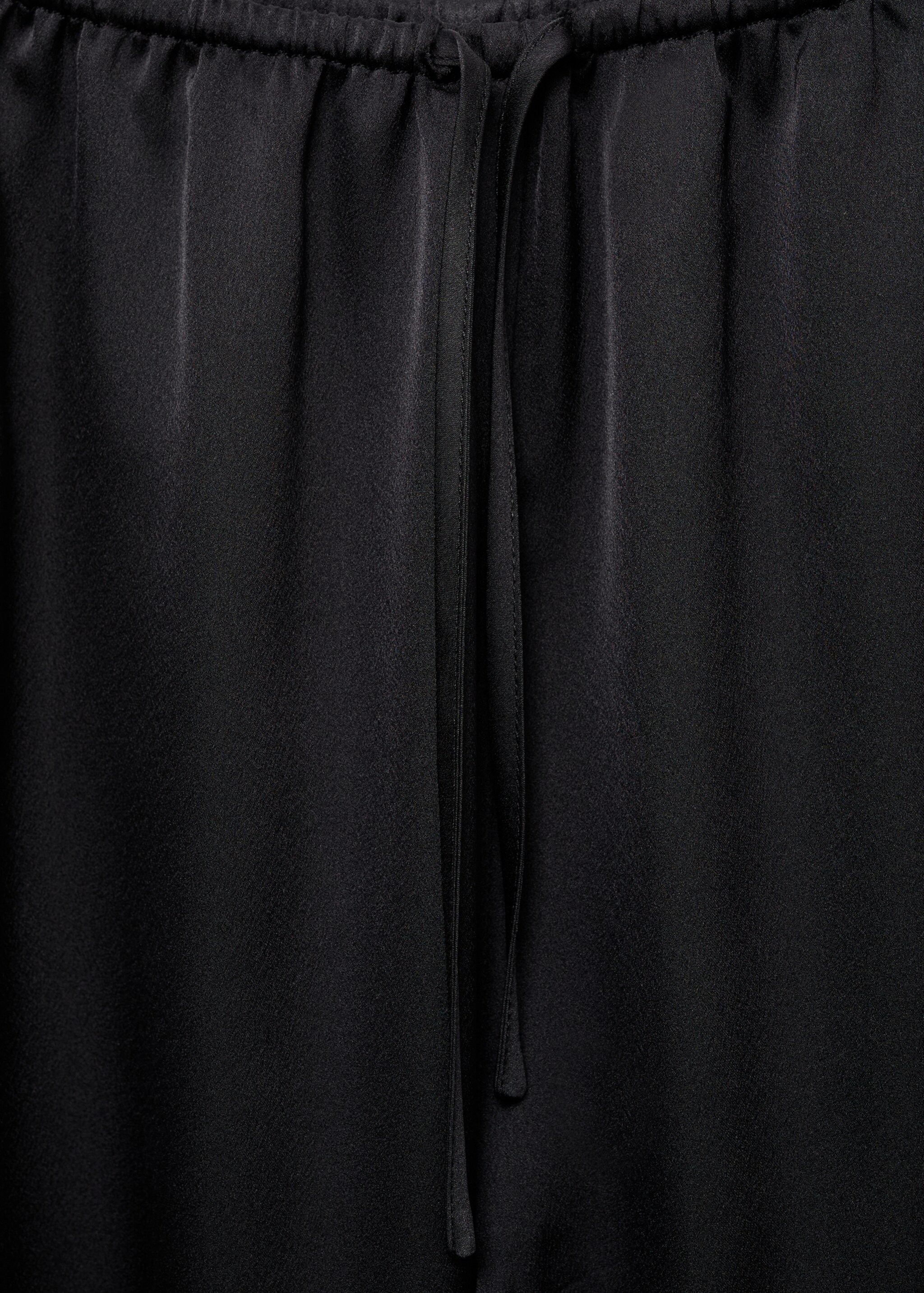 Satin long trousers - Details of the article 8, Charcoal. Ref: 17077127-00.