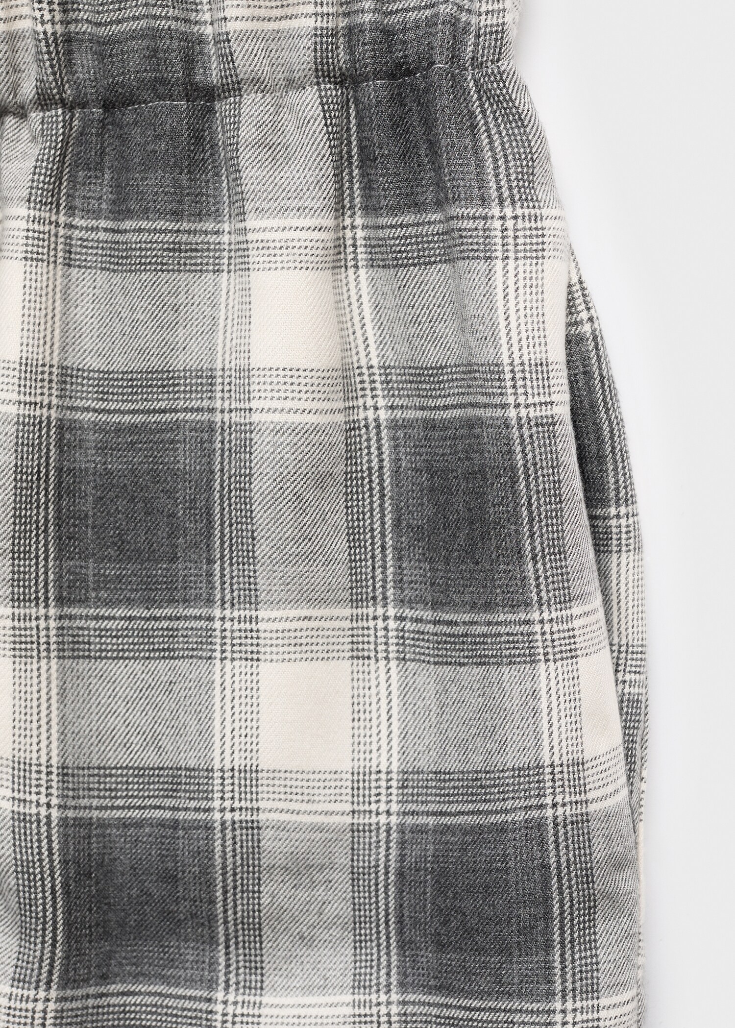 Checked flannel trousers - Details of the article 0