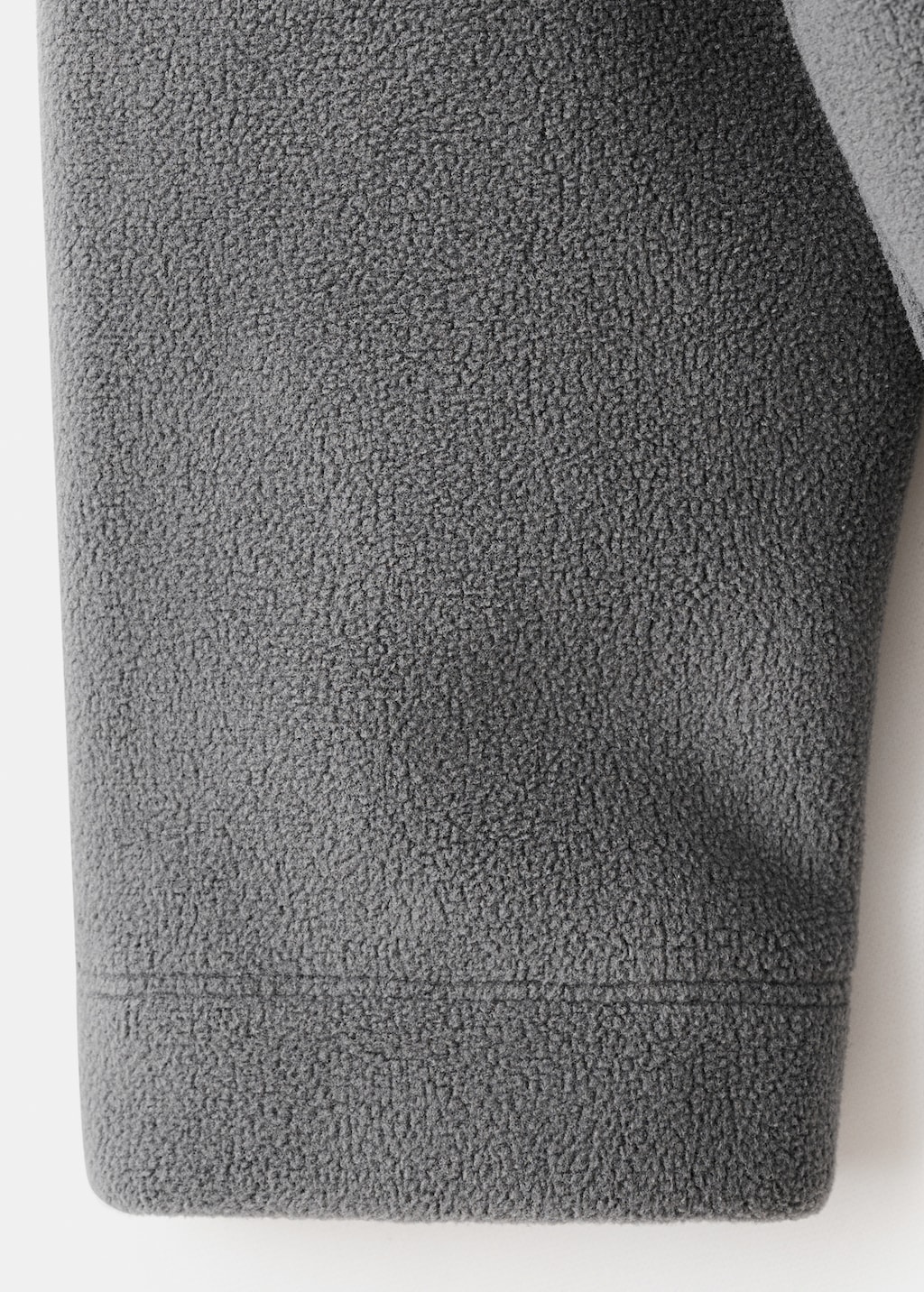 Polar fleece sweatshirt with a perkins neck