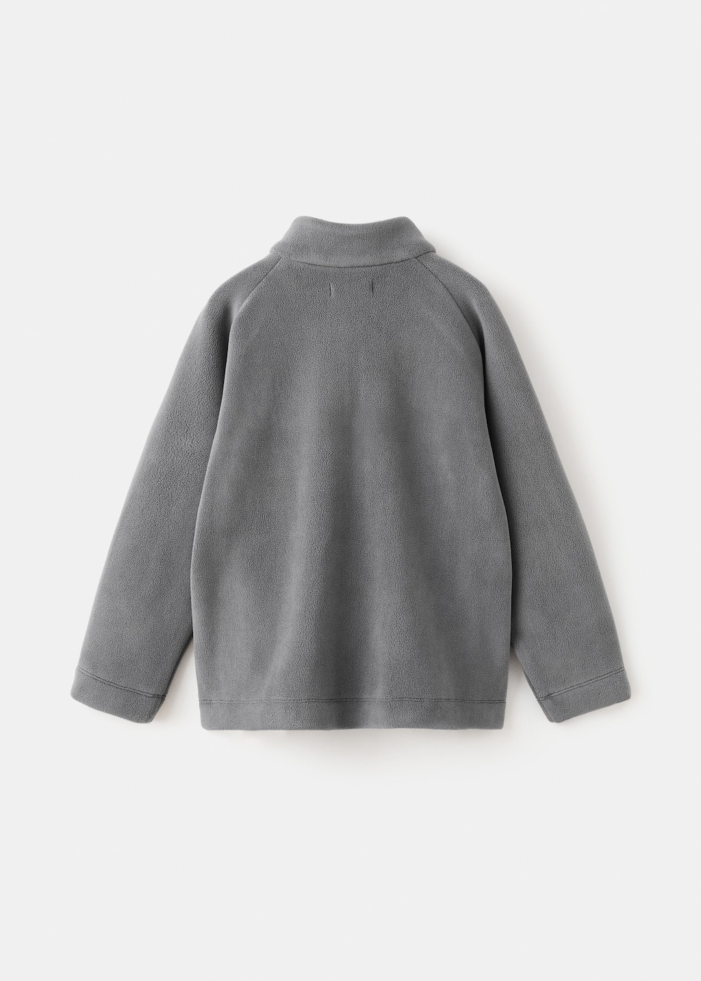 Polar fleece sweatshirt with a perkins neck