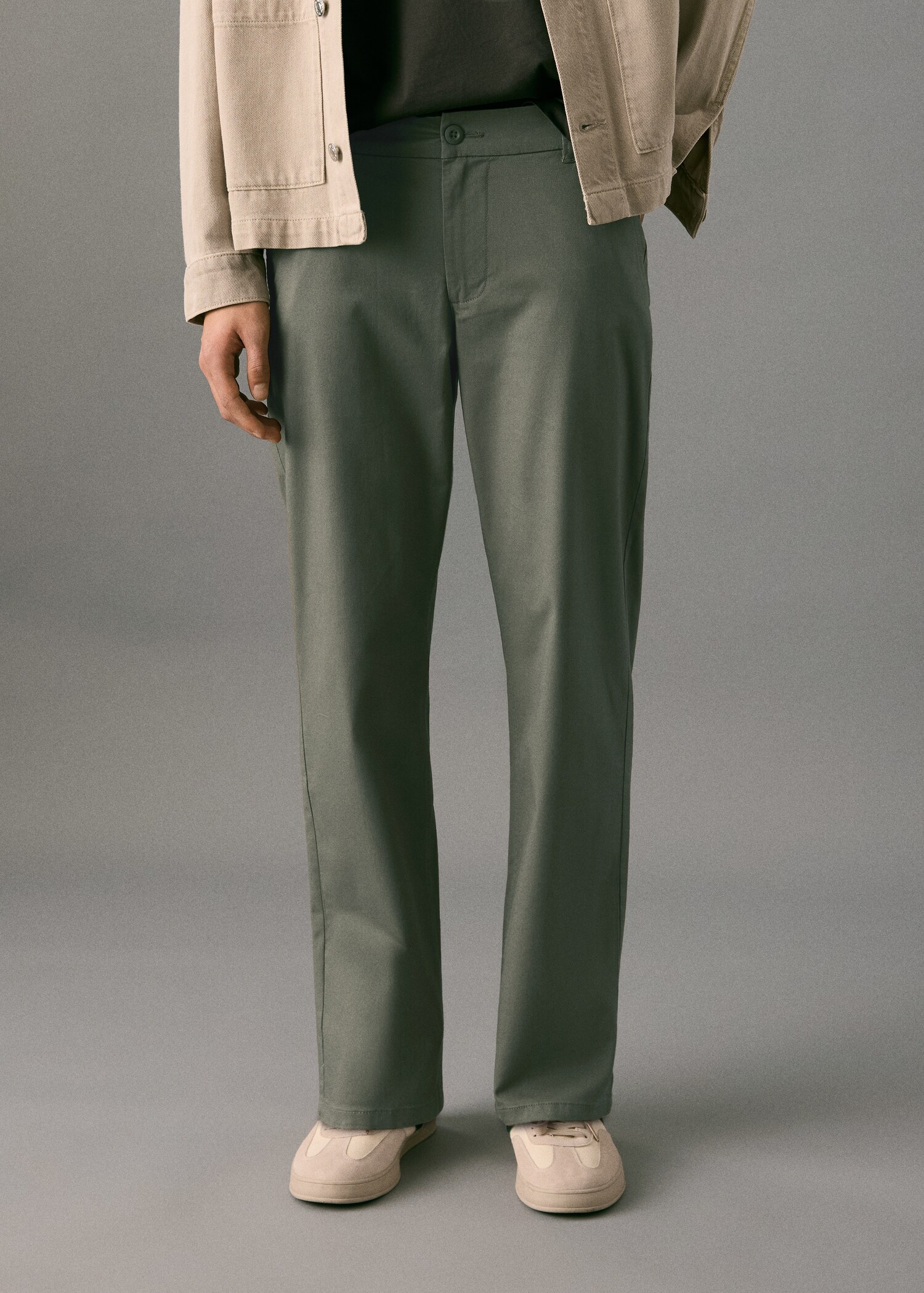 Cotton chinos - Medium plane