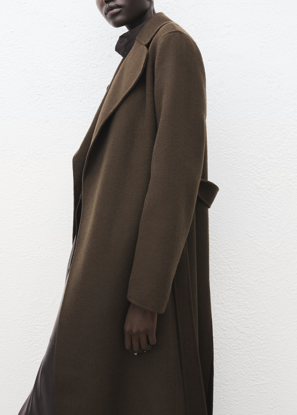 Mango Handmade wool coat with belt