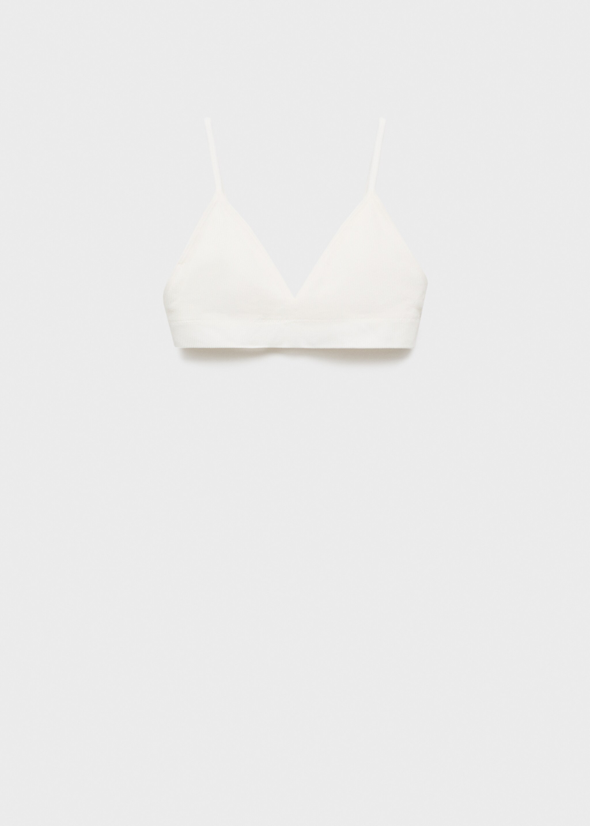 Essential triangle bra - Article without model, Off White. Ref: 17077139-00.