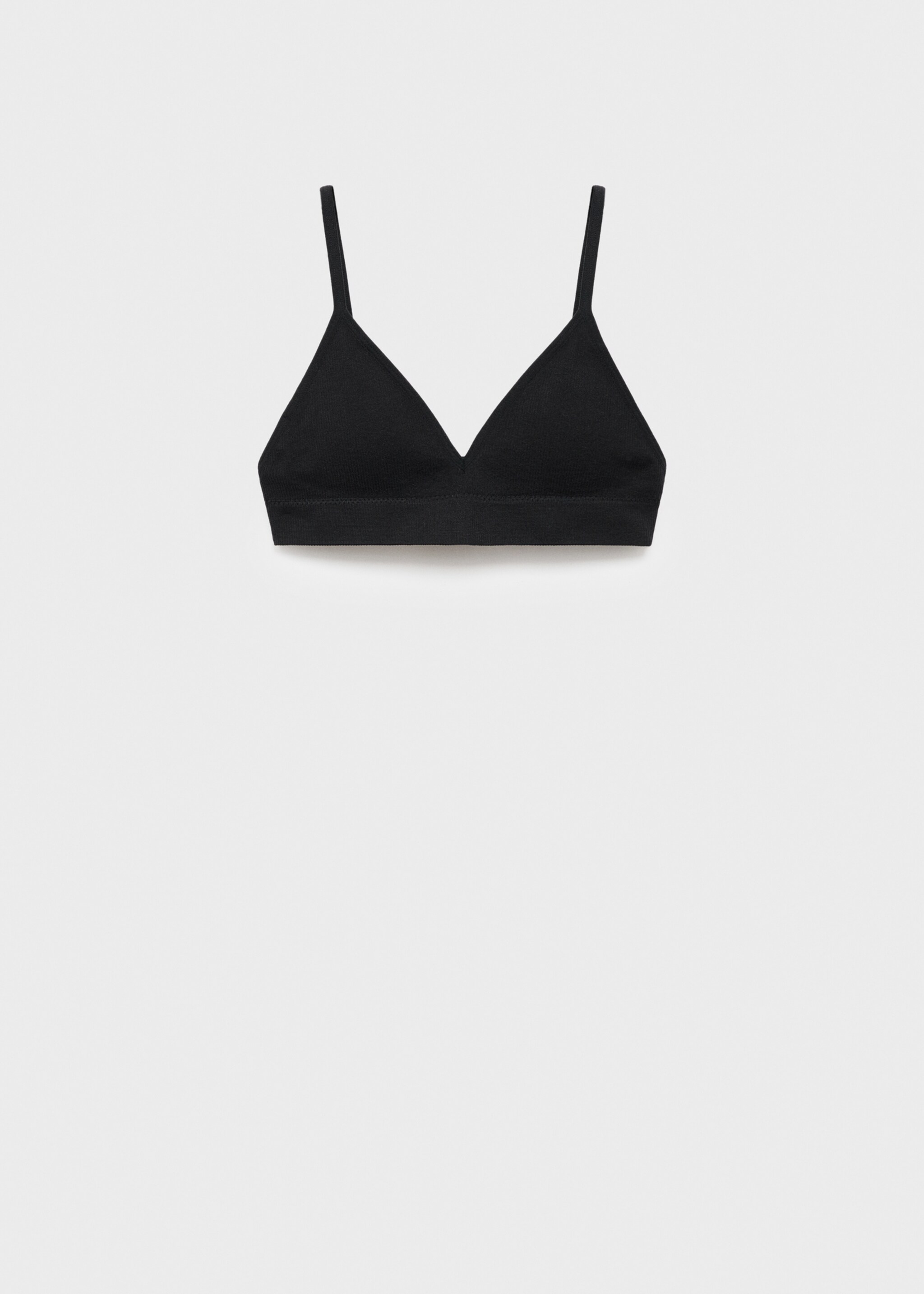 Soutien-gorge simple triangle - Article sans modèle, Noir. Ref: 17077139-00.