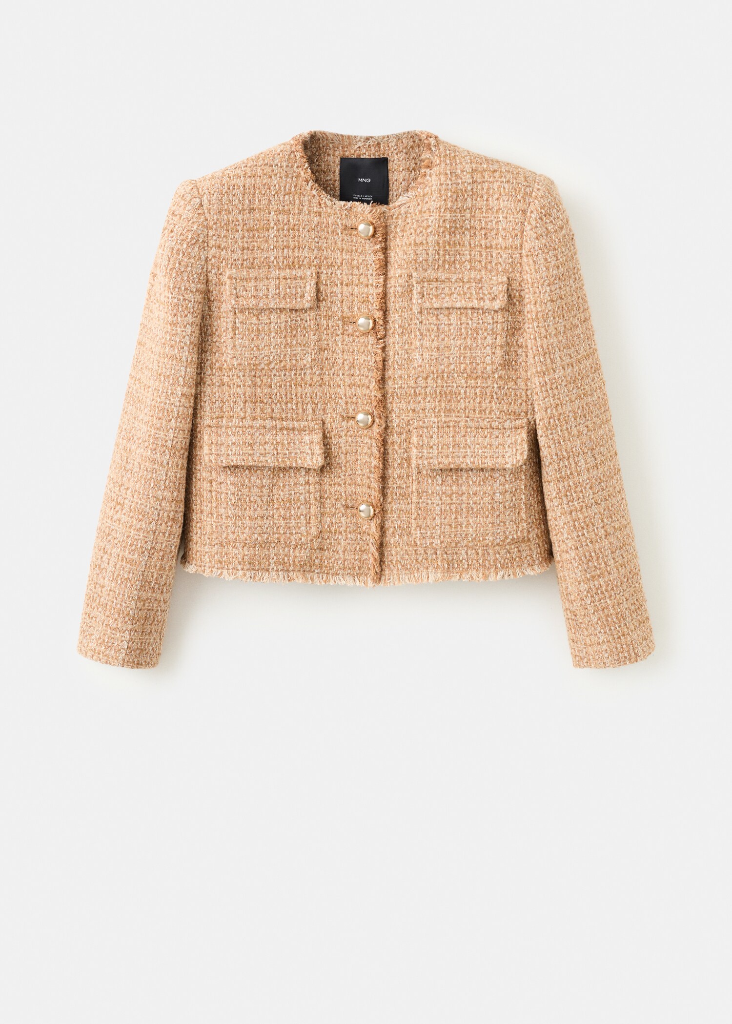 Tweed jacket with frayed ends - Article without model
